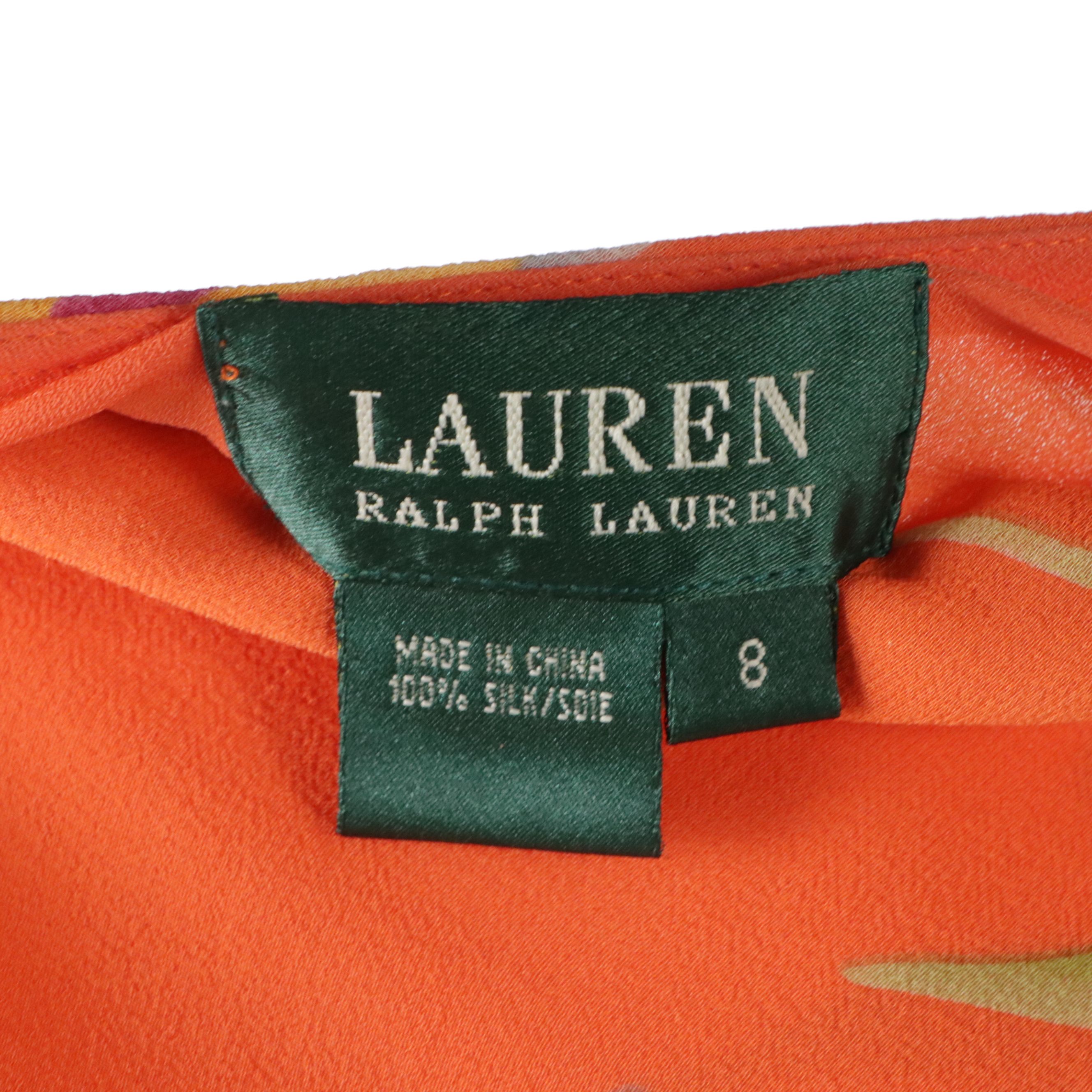Lauren Ralph Lauren Multicolored Silk/Linen Midi Dress, Silk Midi Skirts & More