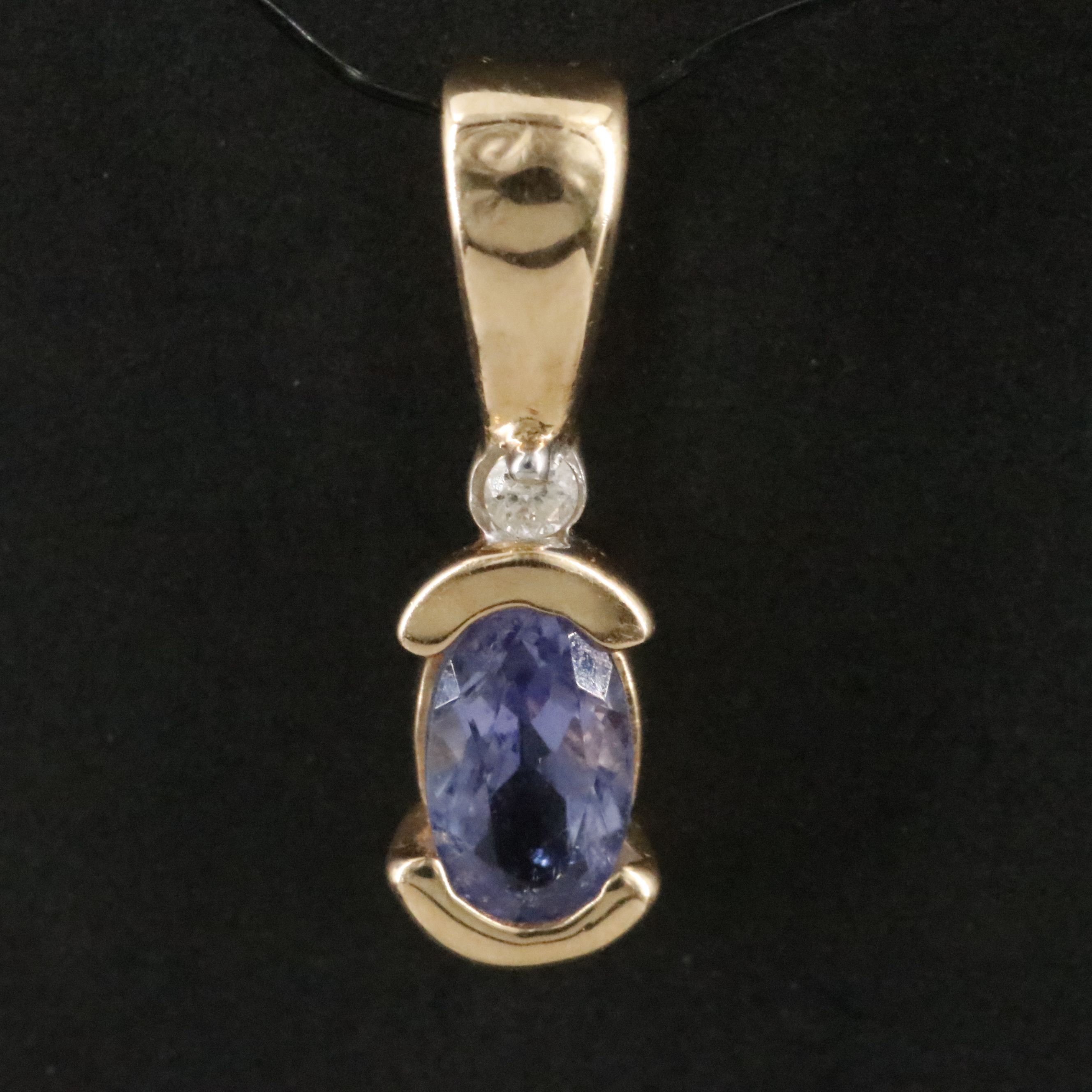 14K Tanzanite and Diamond Pendant