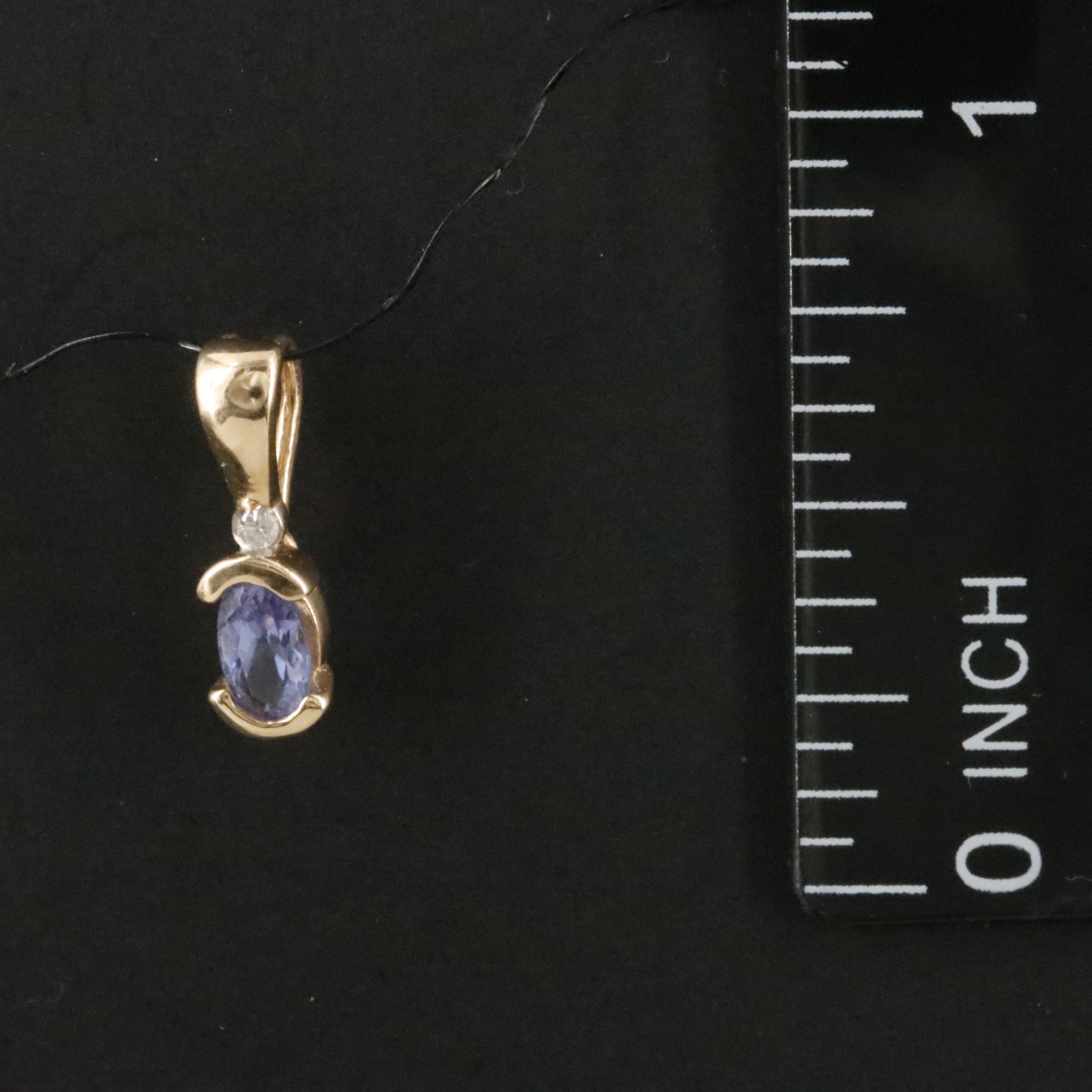 14K Tanzanite and Diamond Pendant