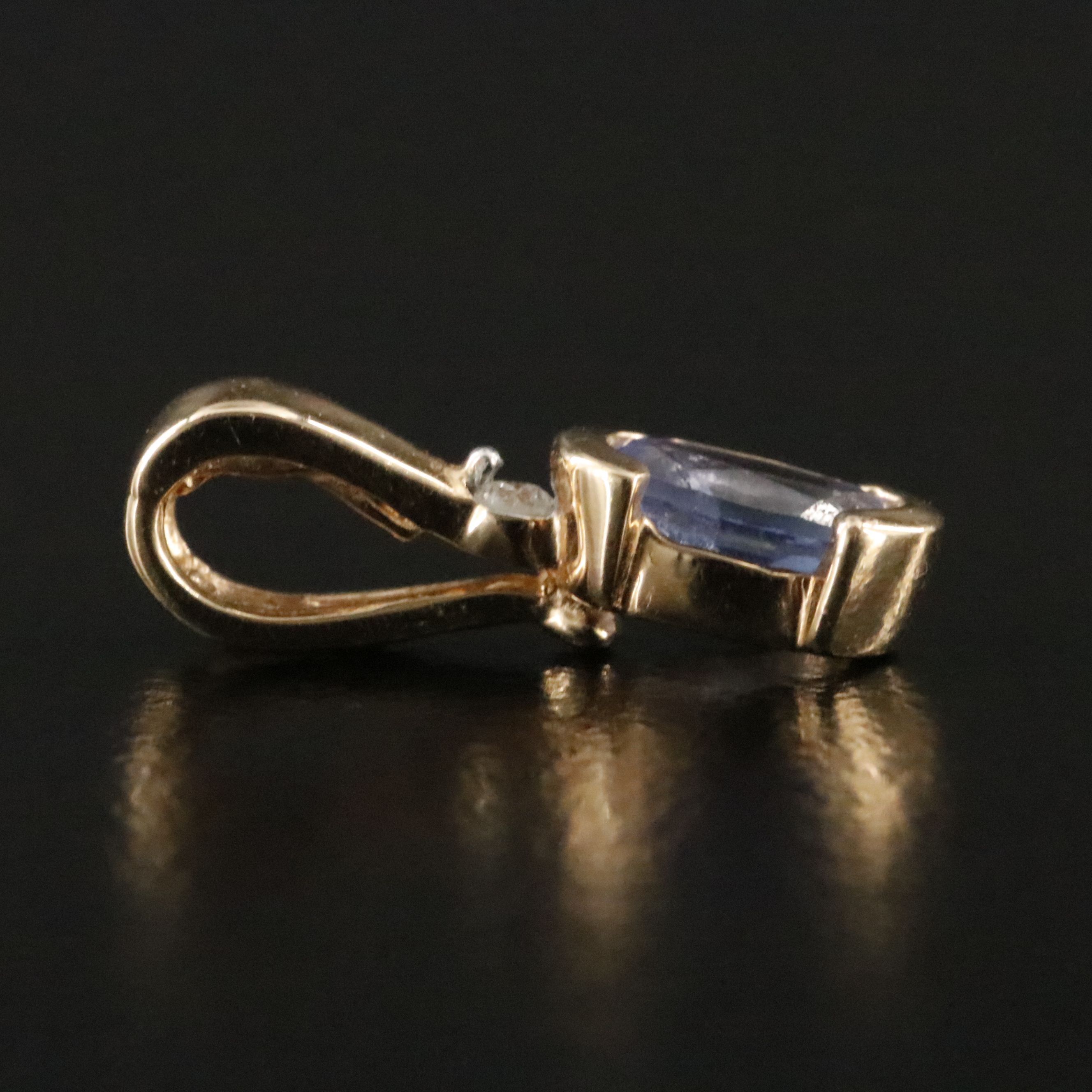 14K Tanzanite and Diamond Pendant