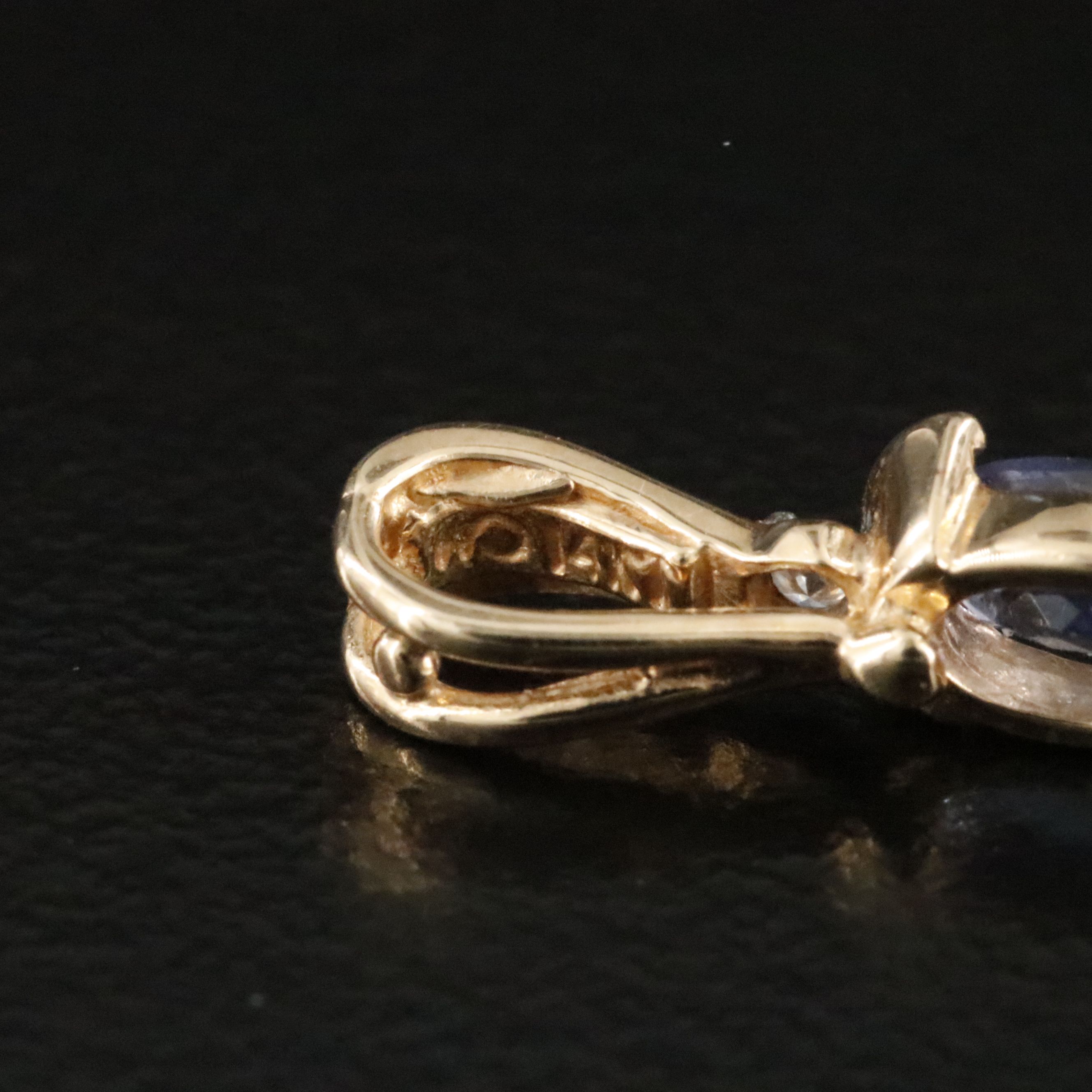 14K Tanzanite and Diamond Pendant