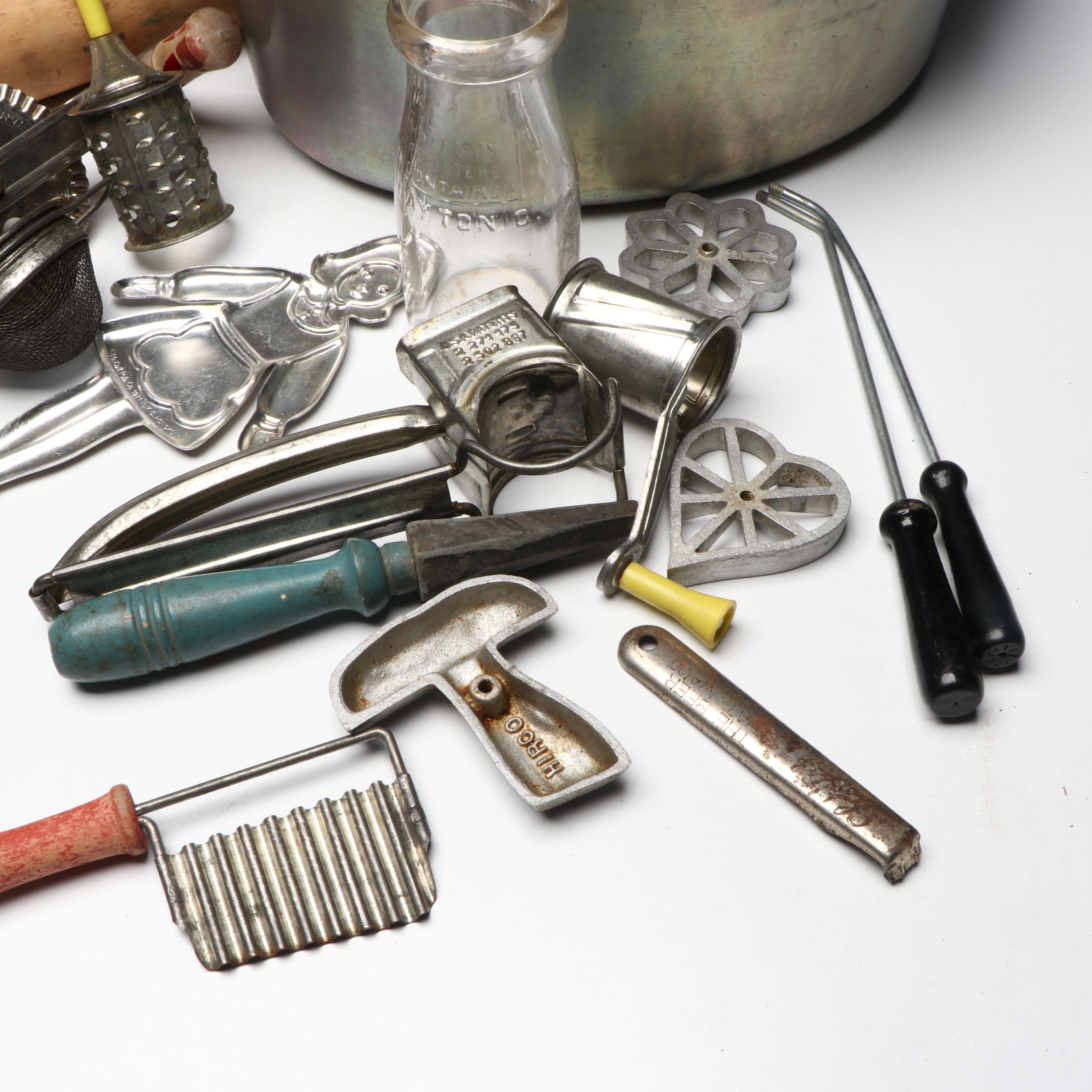 Antique Style German Wax Mold with Pots and Pans, Other Kitchen Gadgets