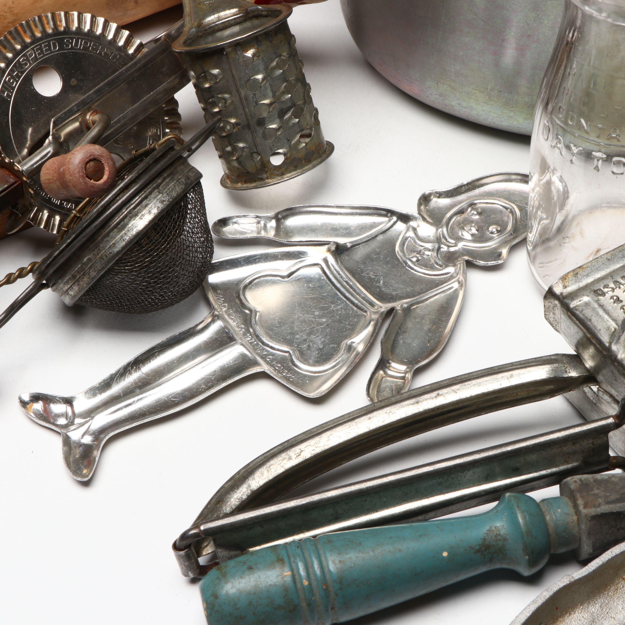 Antique Style German Wax Mold with Pots and Pans, Other Kitchen Gadgets