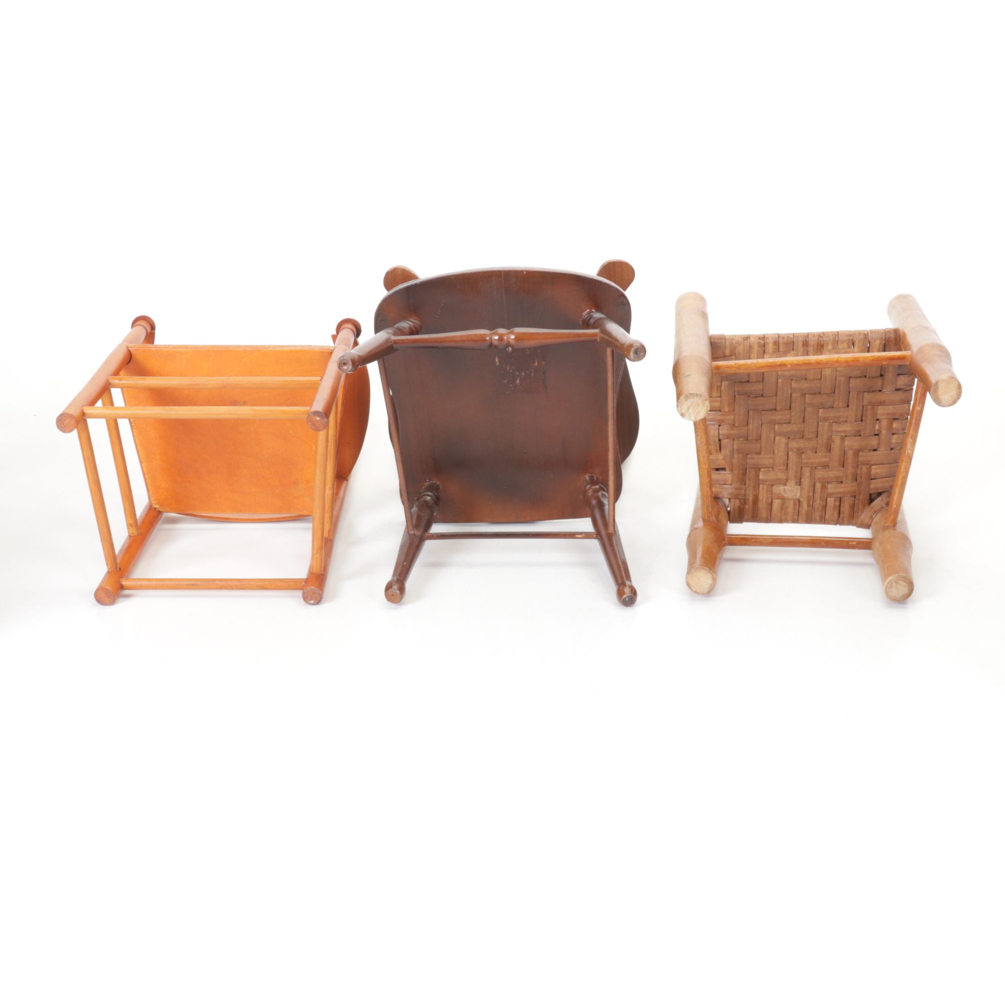 Primitive Style Hand Carved Wooden Doll Chairs in Assorted Sizes