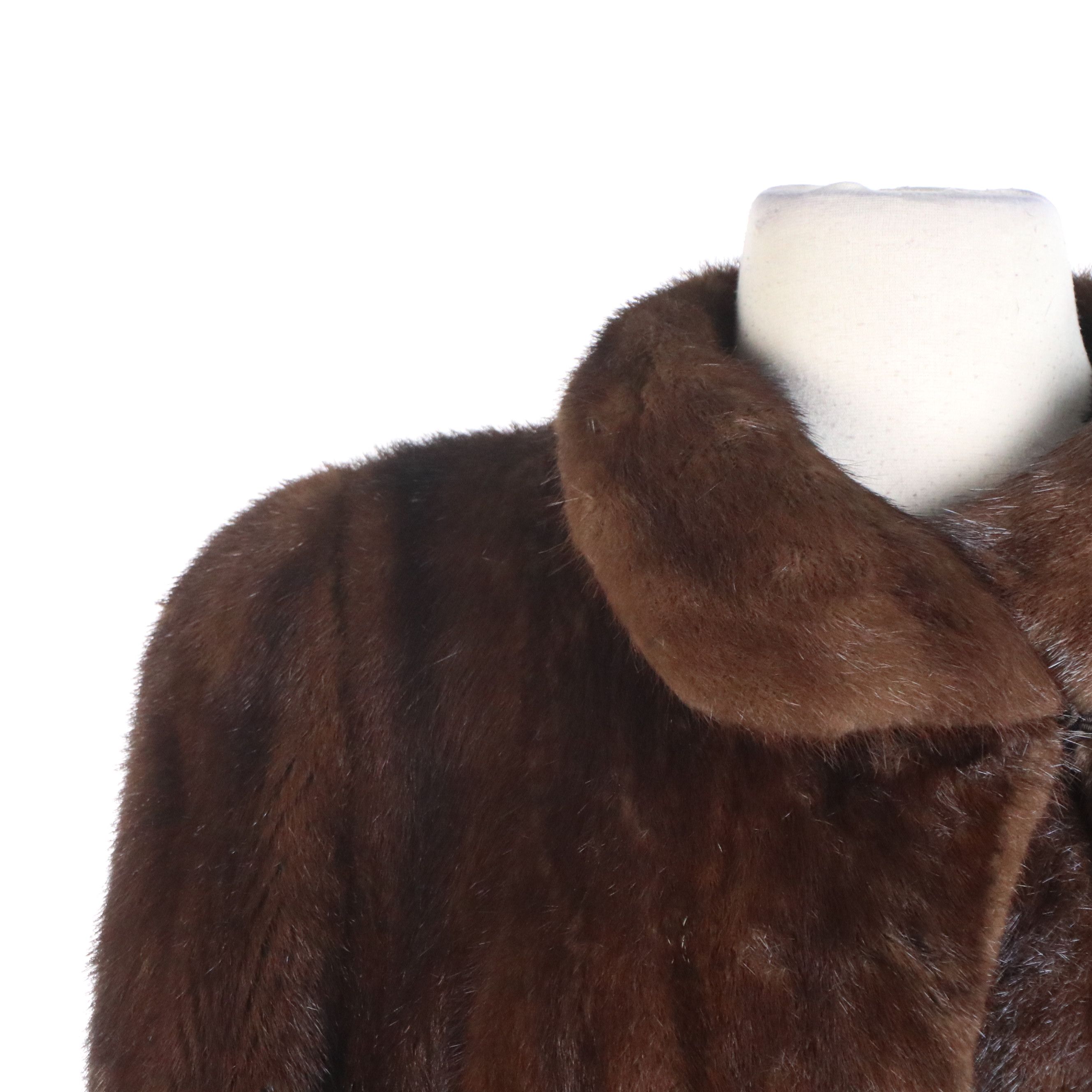 Evans Furs at Lazarus Vintage Brown Mink Fur Coat