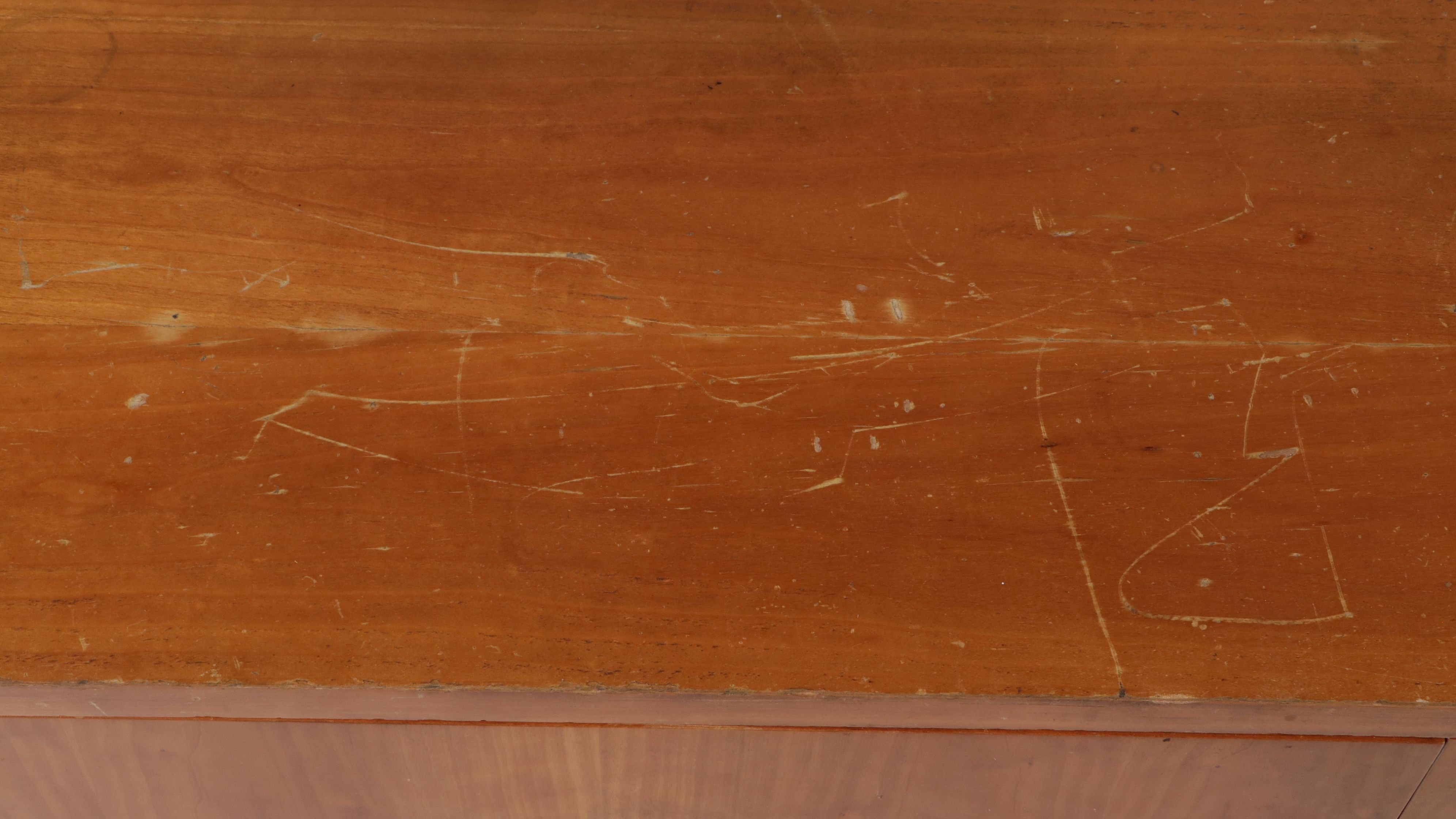 Mid Century Modern Walnut Veneer Executive Desk, Mid-20th Century