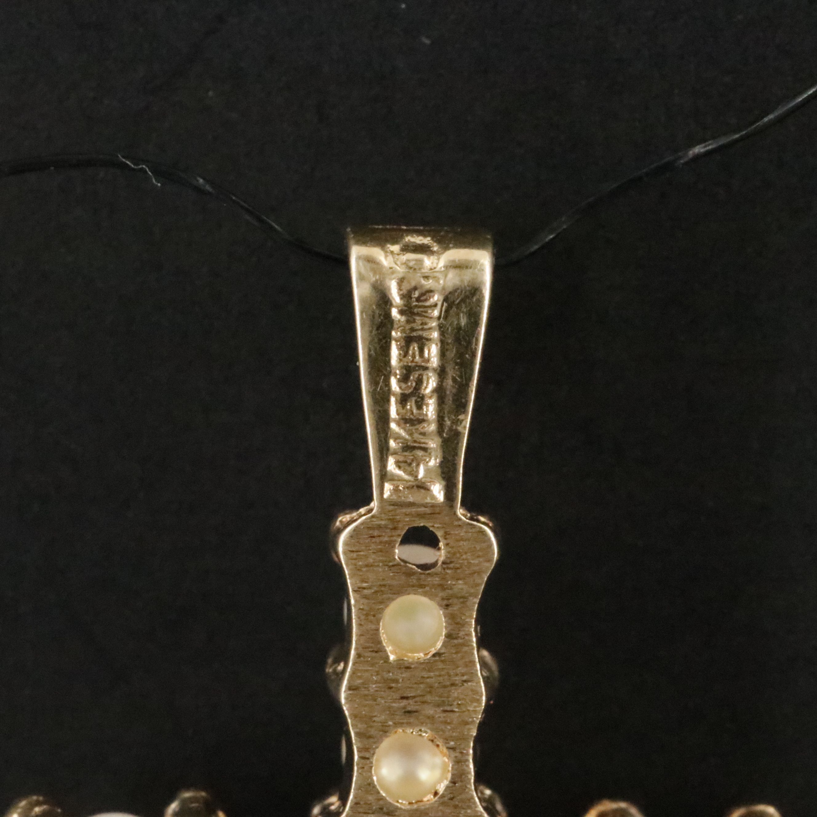 Shiman Mfg. Co. 14K Pearl Cross Pendant