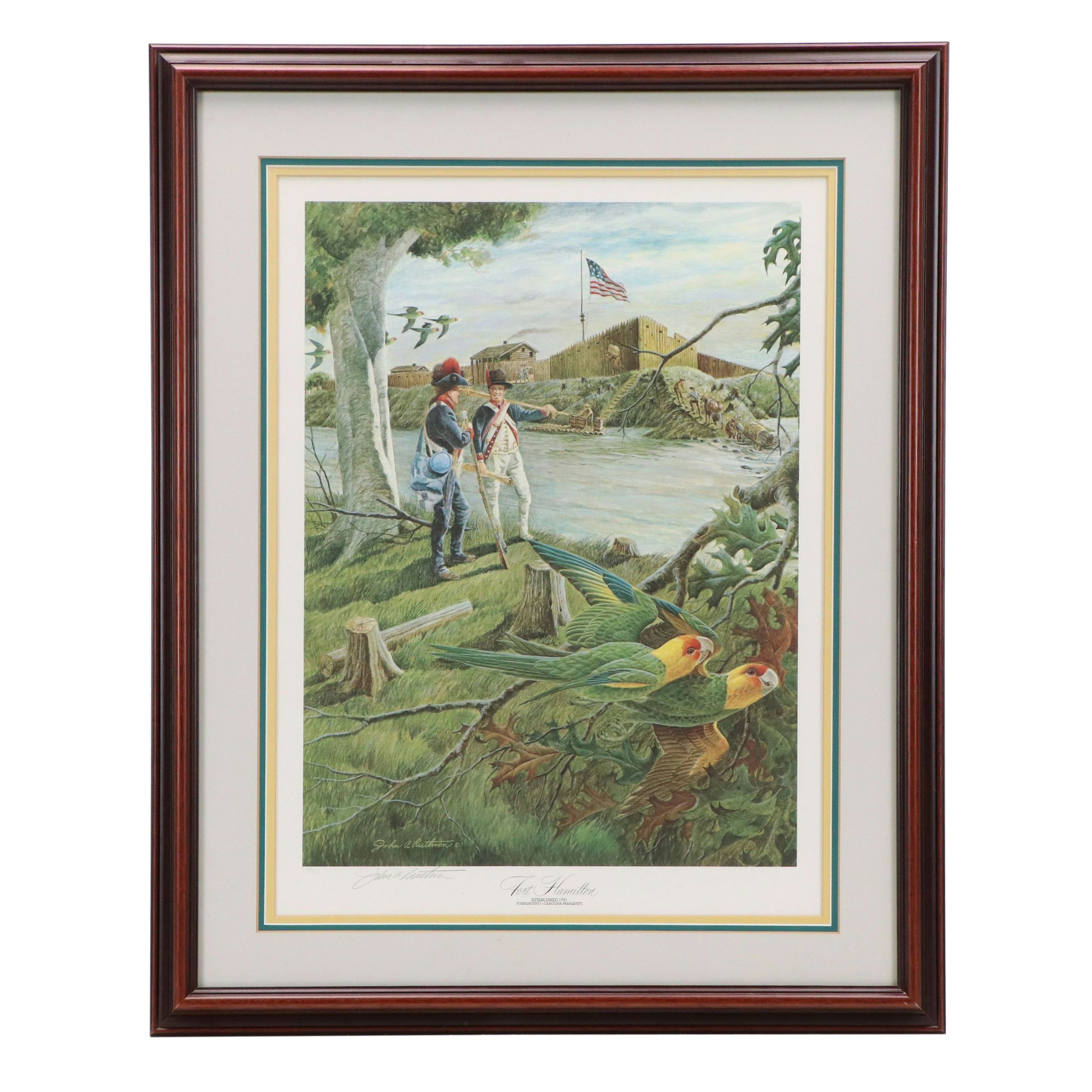 John A. Ruthven Offset Lithograph "Fort Hamilton"