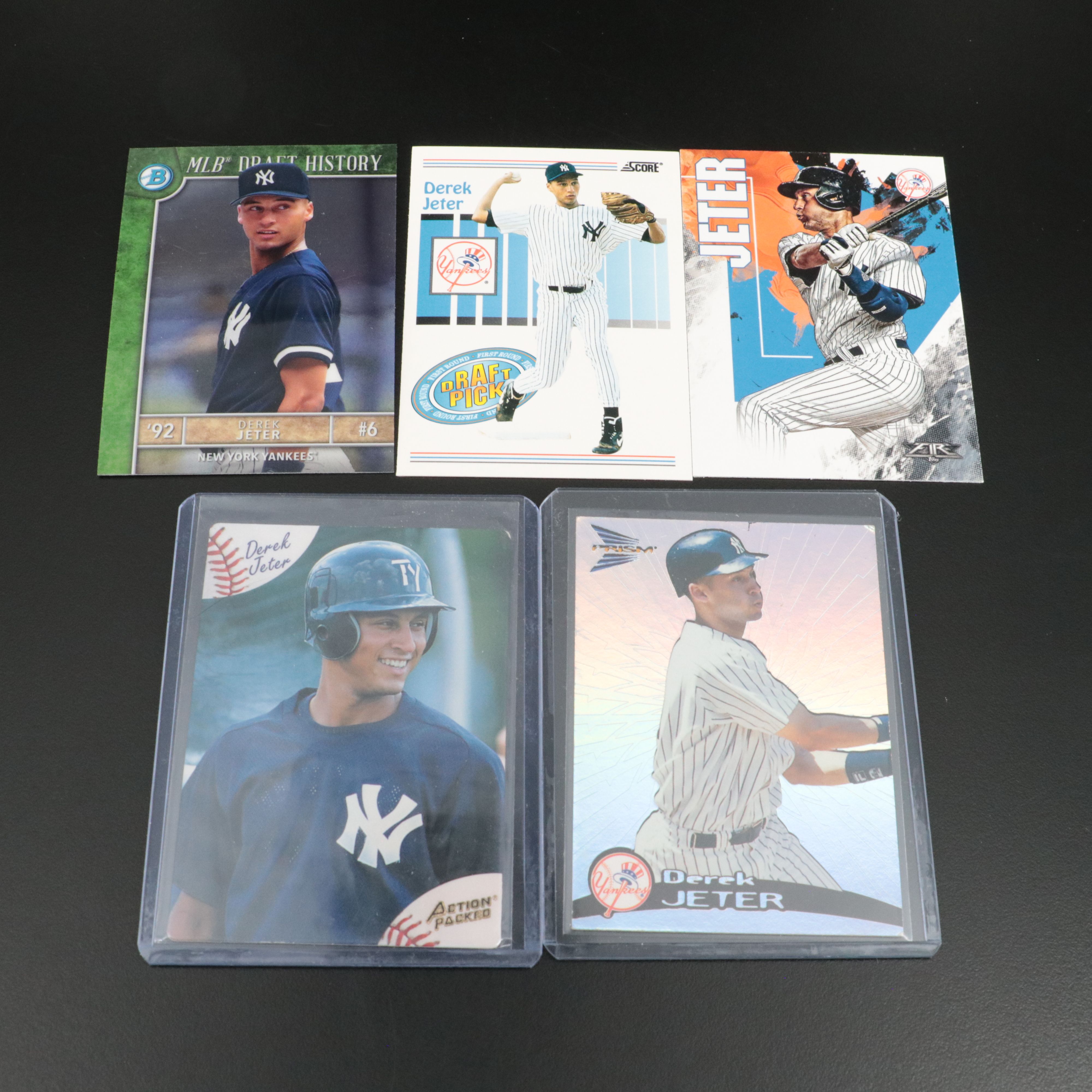 Derek Jeter and Mickey Mantle New York Yankees Baseball Cards, 1990s-2010s