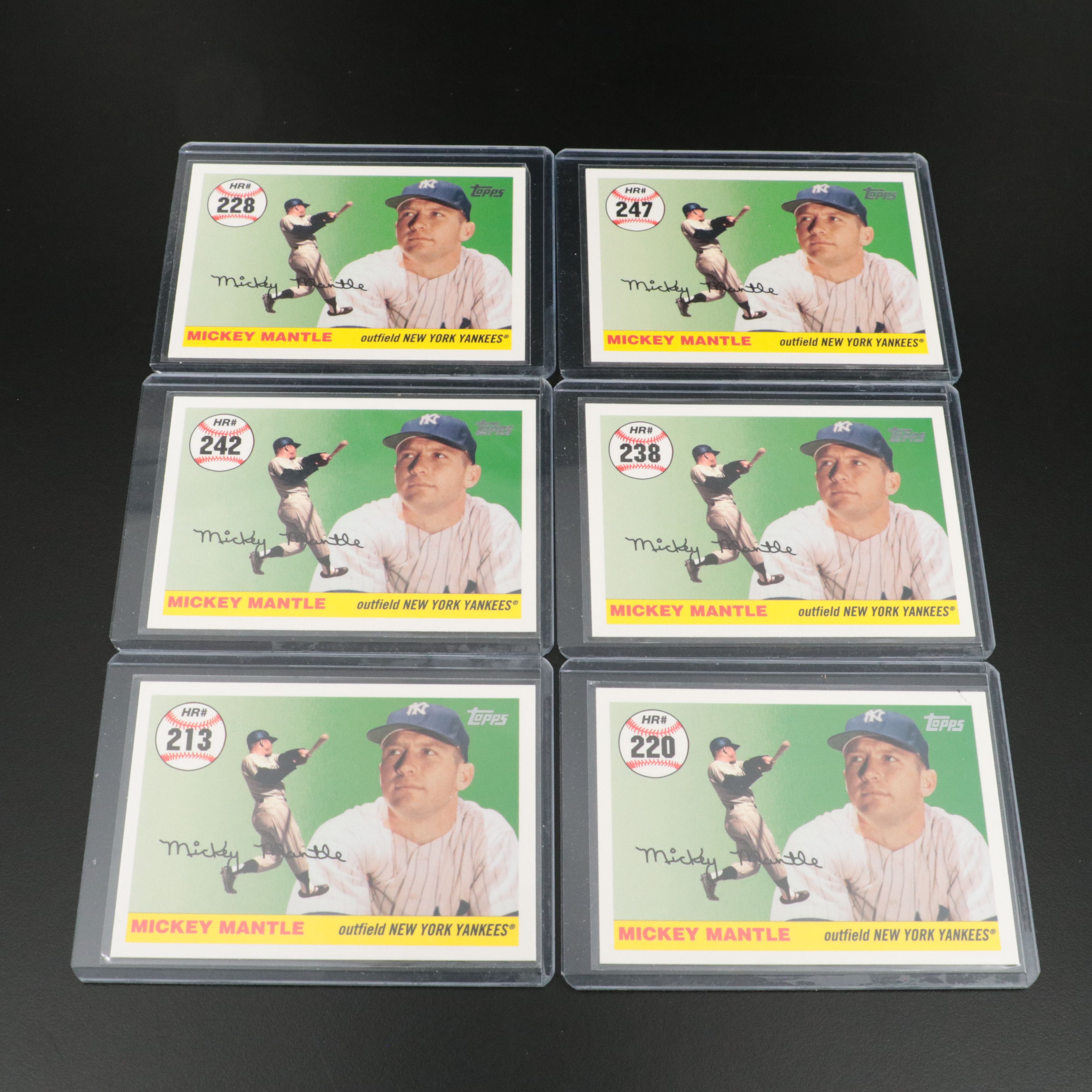 Derek Jeter and Mickey Mantle New York Yankees Baseball Cards, 1990s-2010s