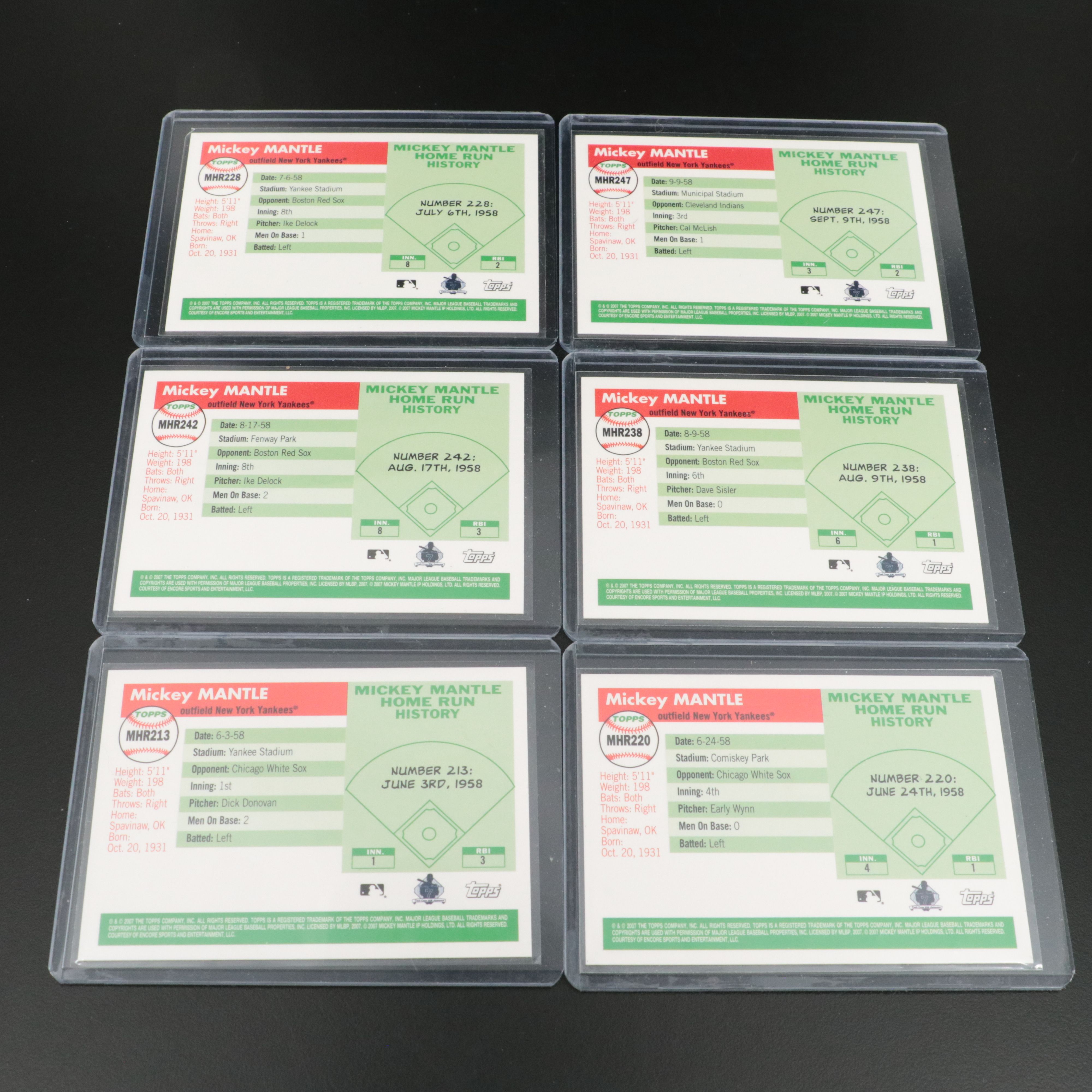 Derek Jeter and Mickey Mantle New York Yankees Baseball Cards, 1990s-2010s