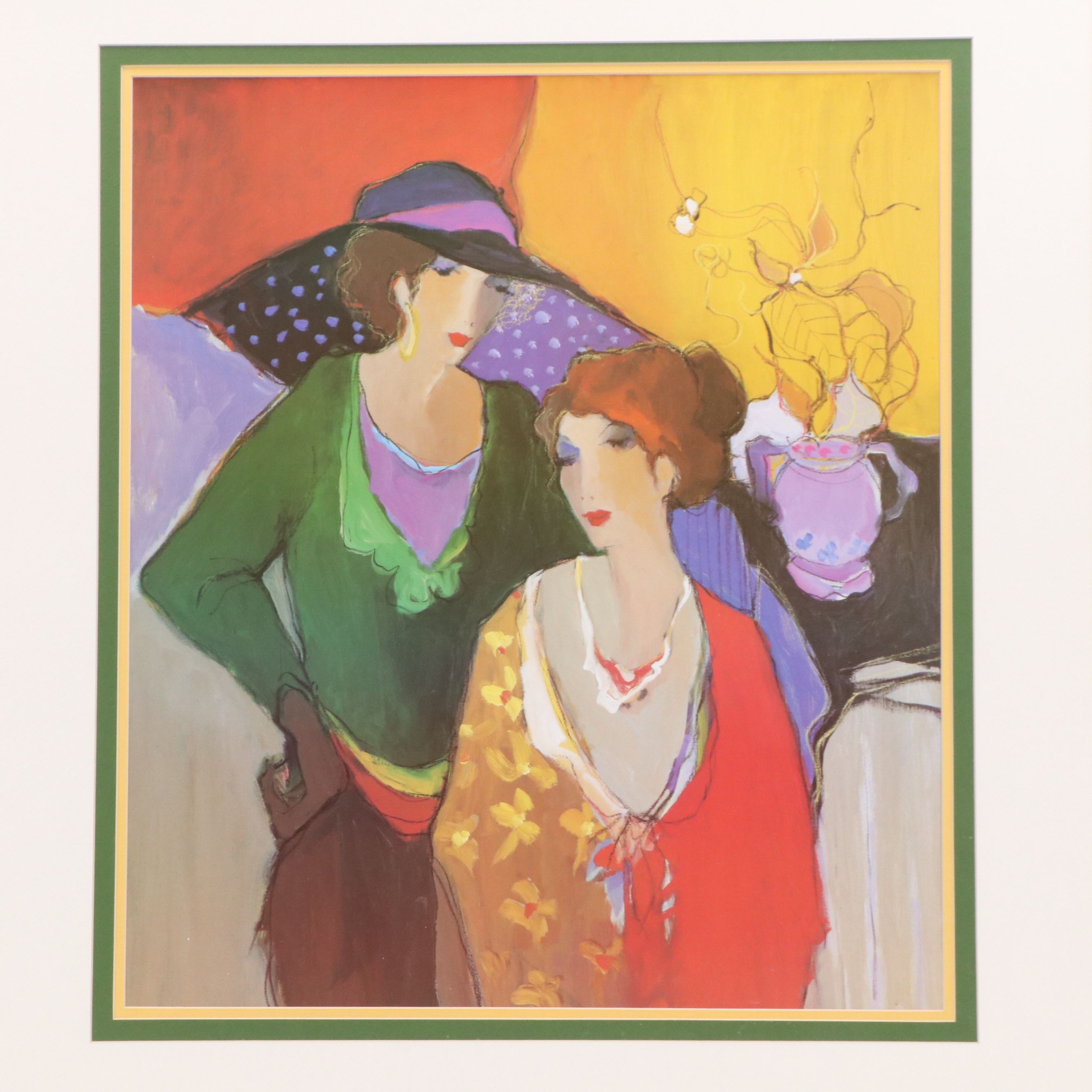 After Itzchak Tarkay Offset Lithograph "On the Stage"