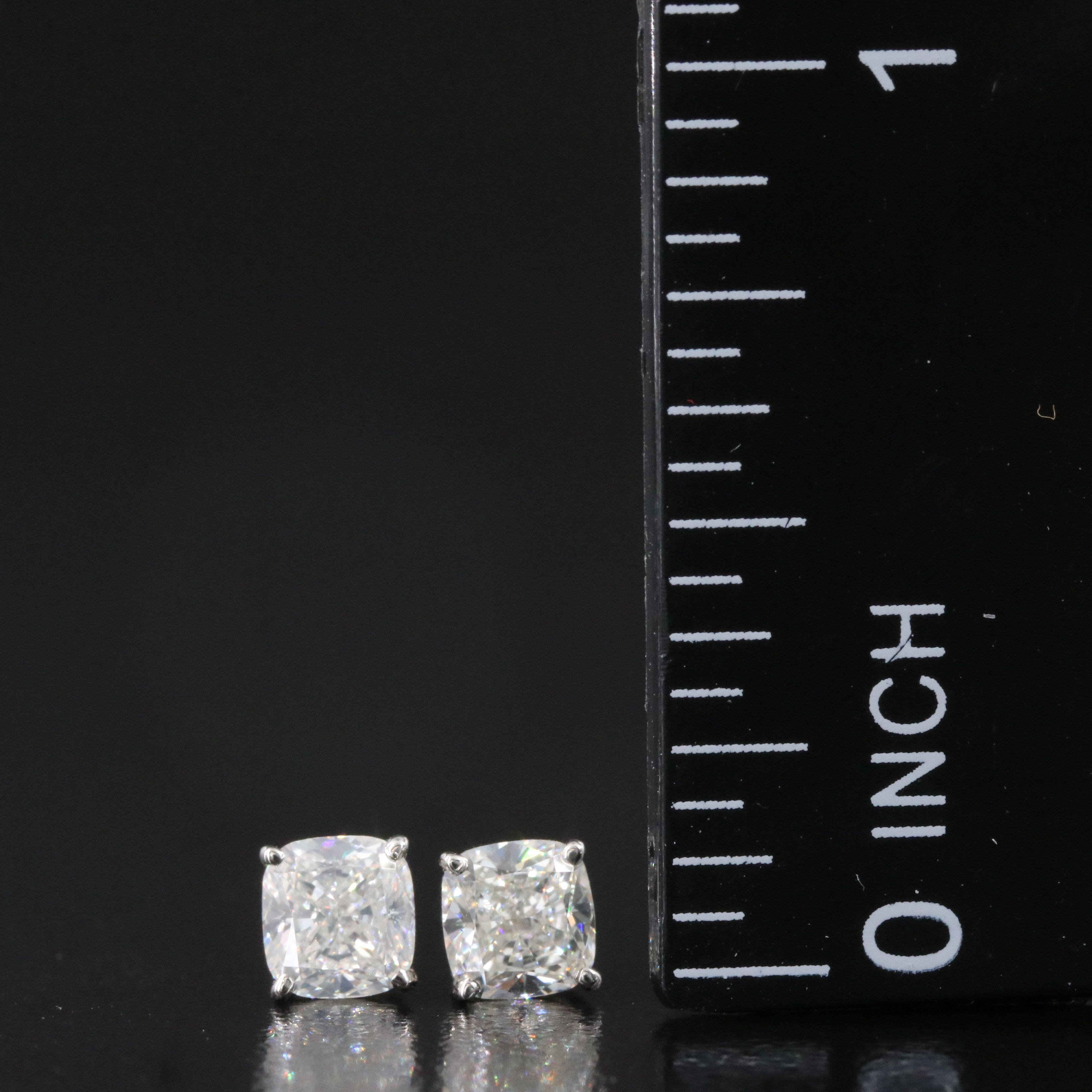 Platinum 1.01 CTW Diamond Stud Earrings with GIA Reports