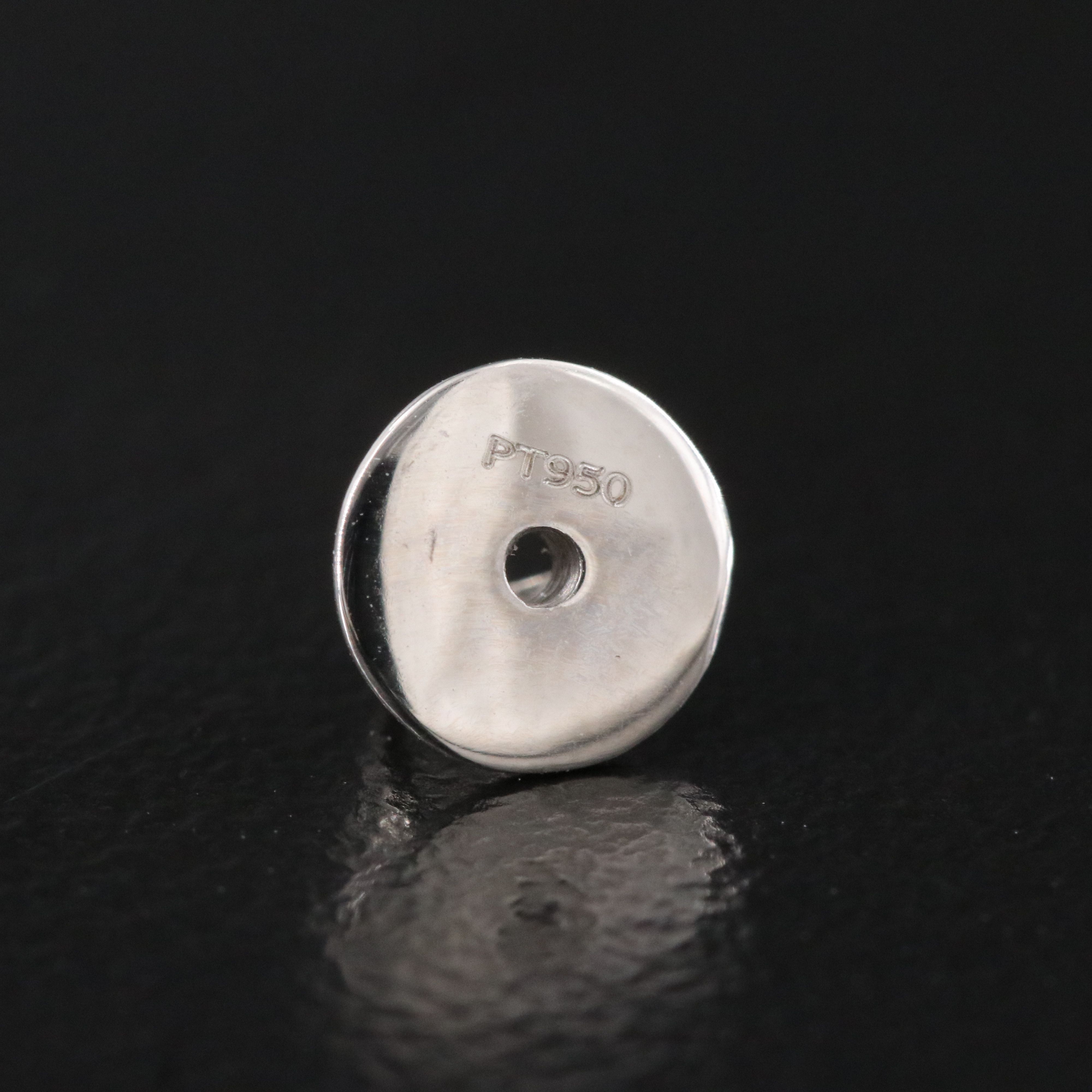 Platinum 1.01 CTW Diamond Stud Earrings with GIA Reports