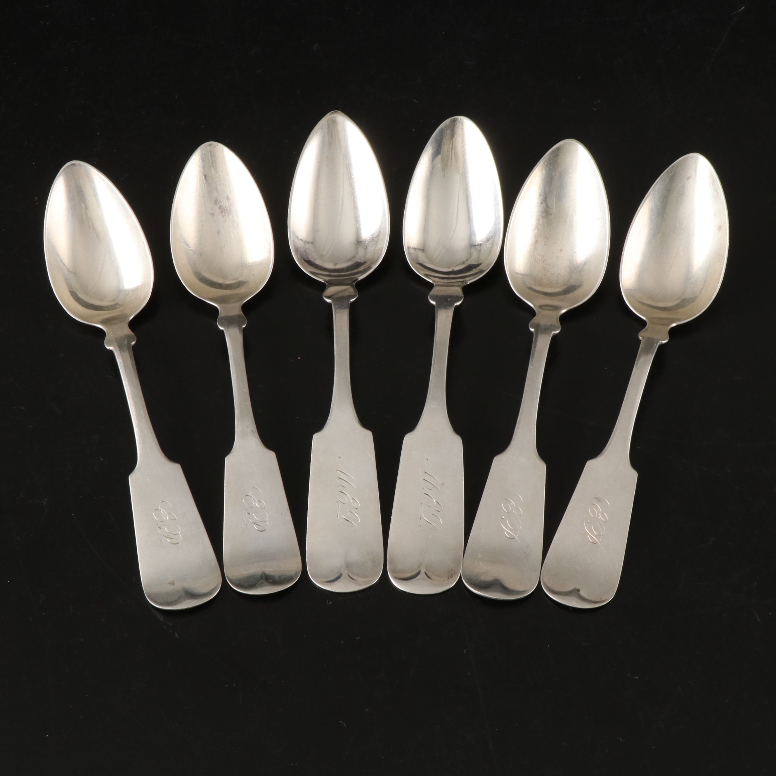 N Matson & Co. Coin Silver Teaspoons and More Flatware, Mid to Late 19th Century