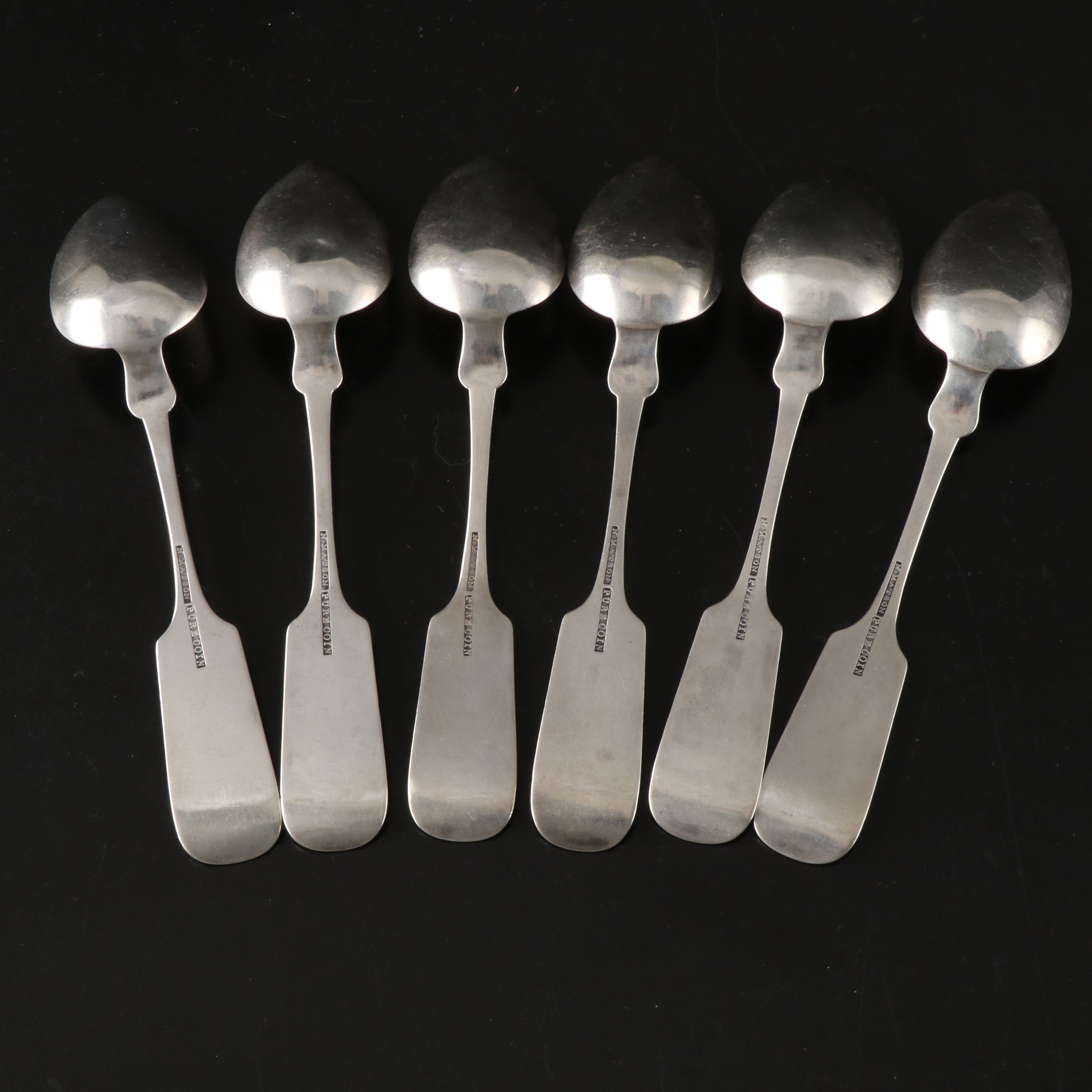 N Matson & Co. Coin Silver Teaspoons and More Flatware, Mid to Late 19th Century