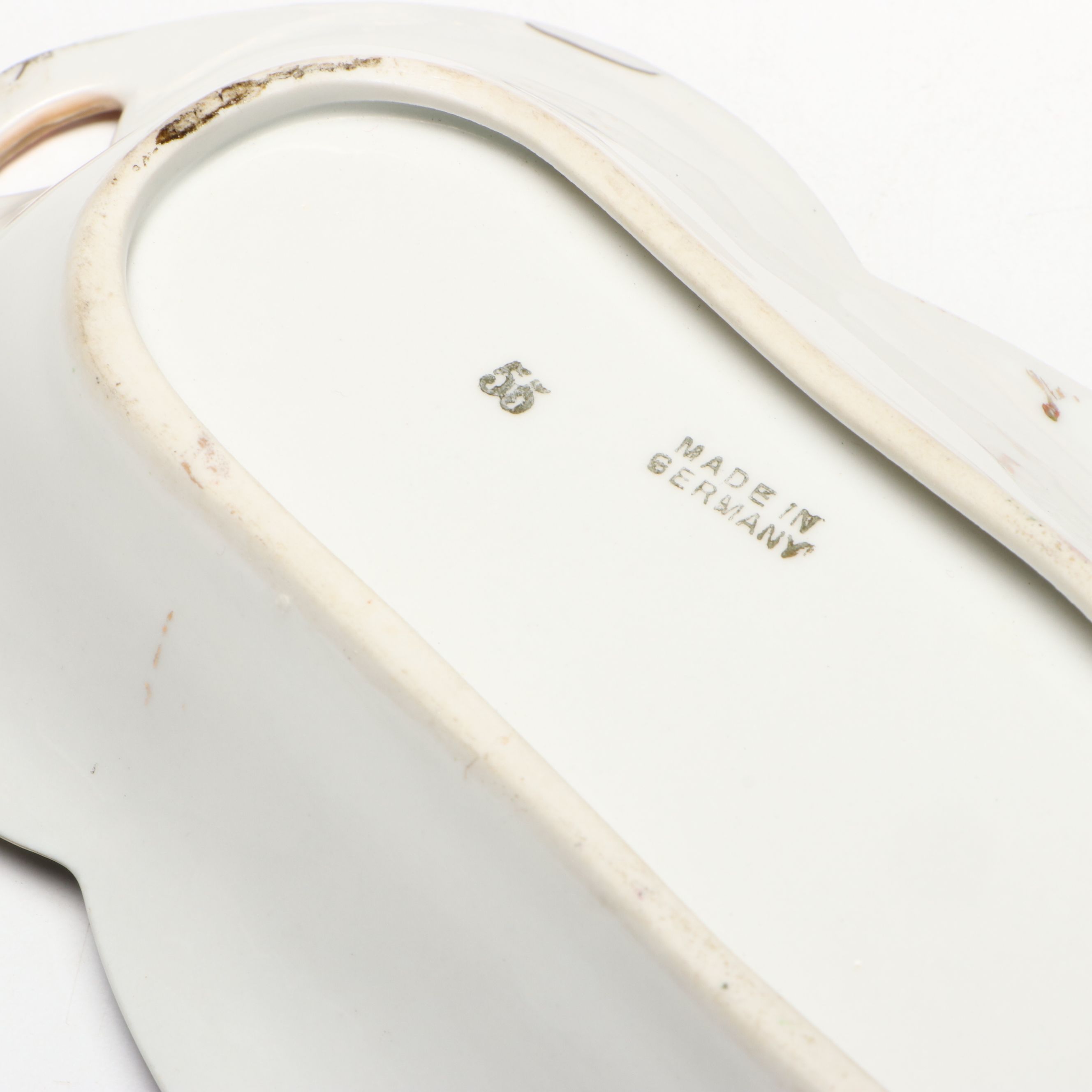 Limoges Basket Dish and Other Hand-Painted Gilt Porcelain Serving Dishes