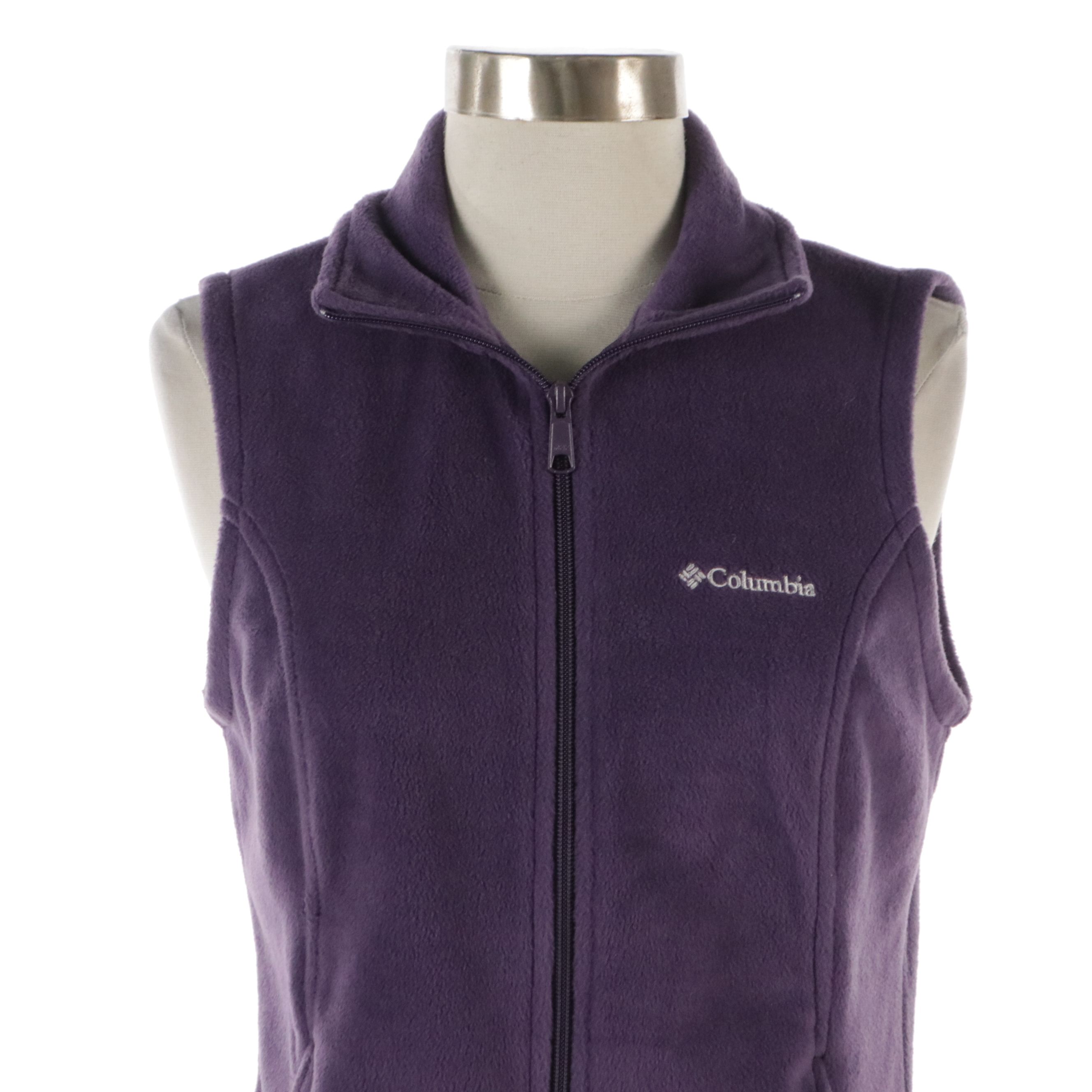 Columbia Fleece Zip Vest in Lilac