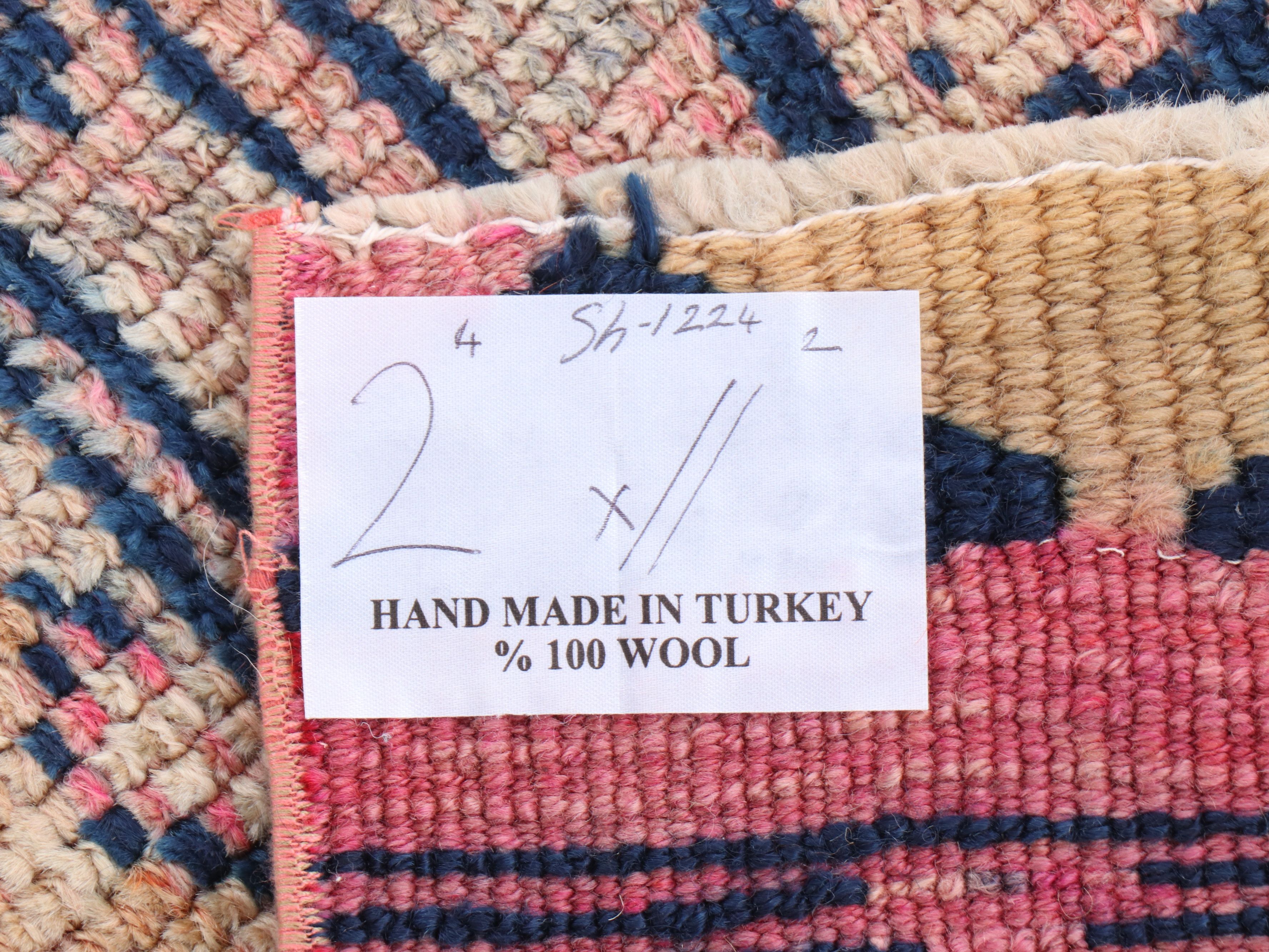 2'5 x 11'2 Hand-Knotted Turkish Yahyali Carpet Runner