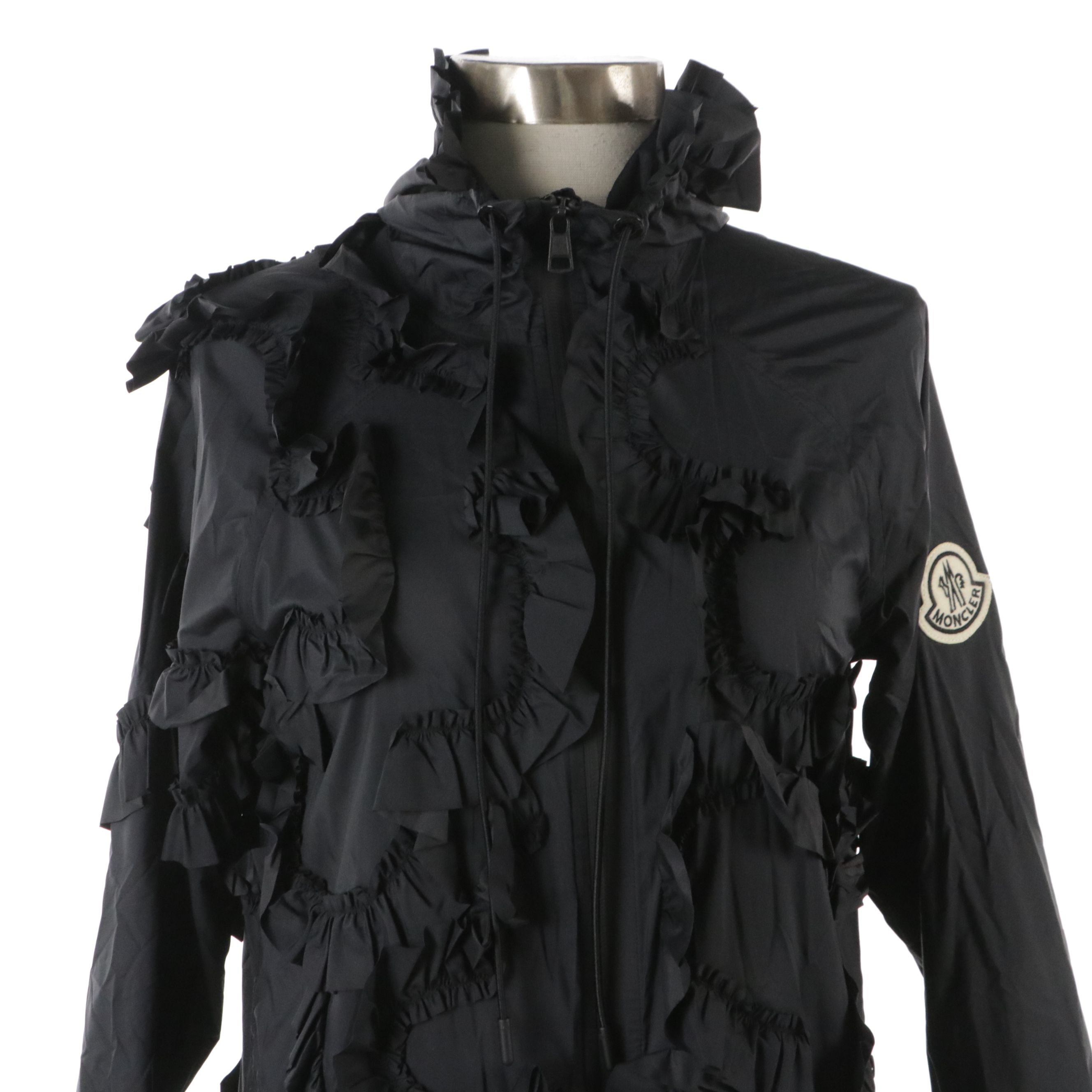 Moncler Genius 4 x Simone Rocha Jasmine Hooded Zip Jacket with Ruffle Detailing