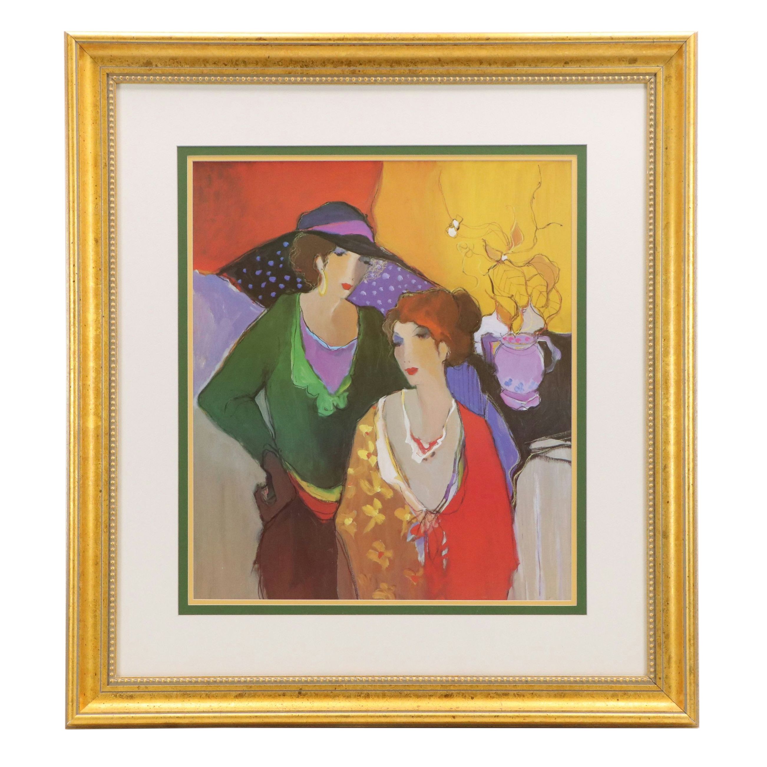 After Itzchak Tarkay Offset Lithograph "On the Stage"