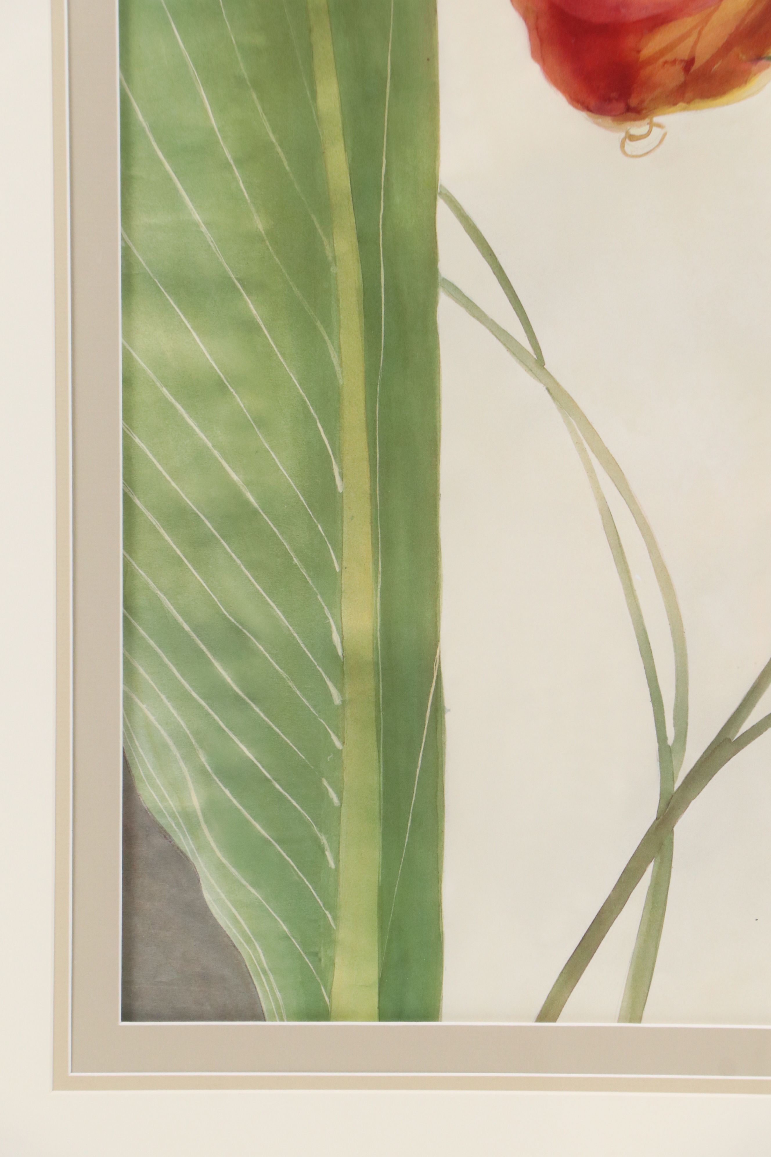 After Muriel Verger Floral Offset Lithographs Including "Red Poppy"