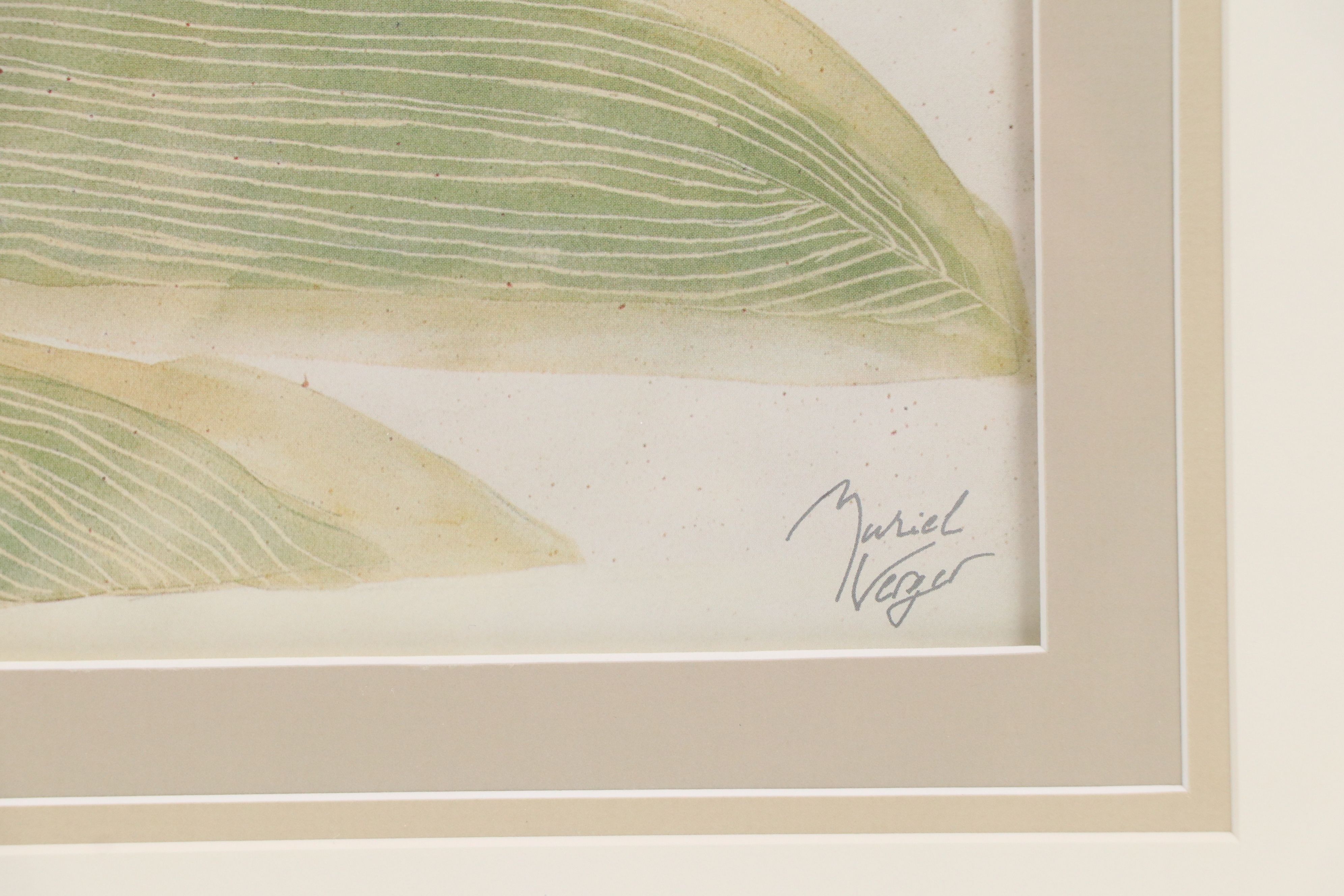 After Muriel Verger Floral Offset Lithographs Including "Red Poppy"