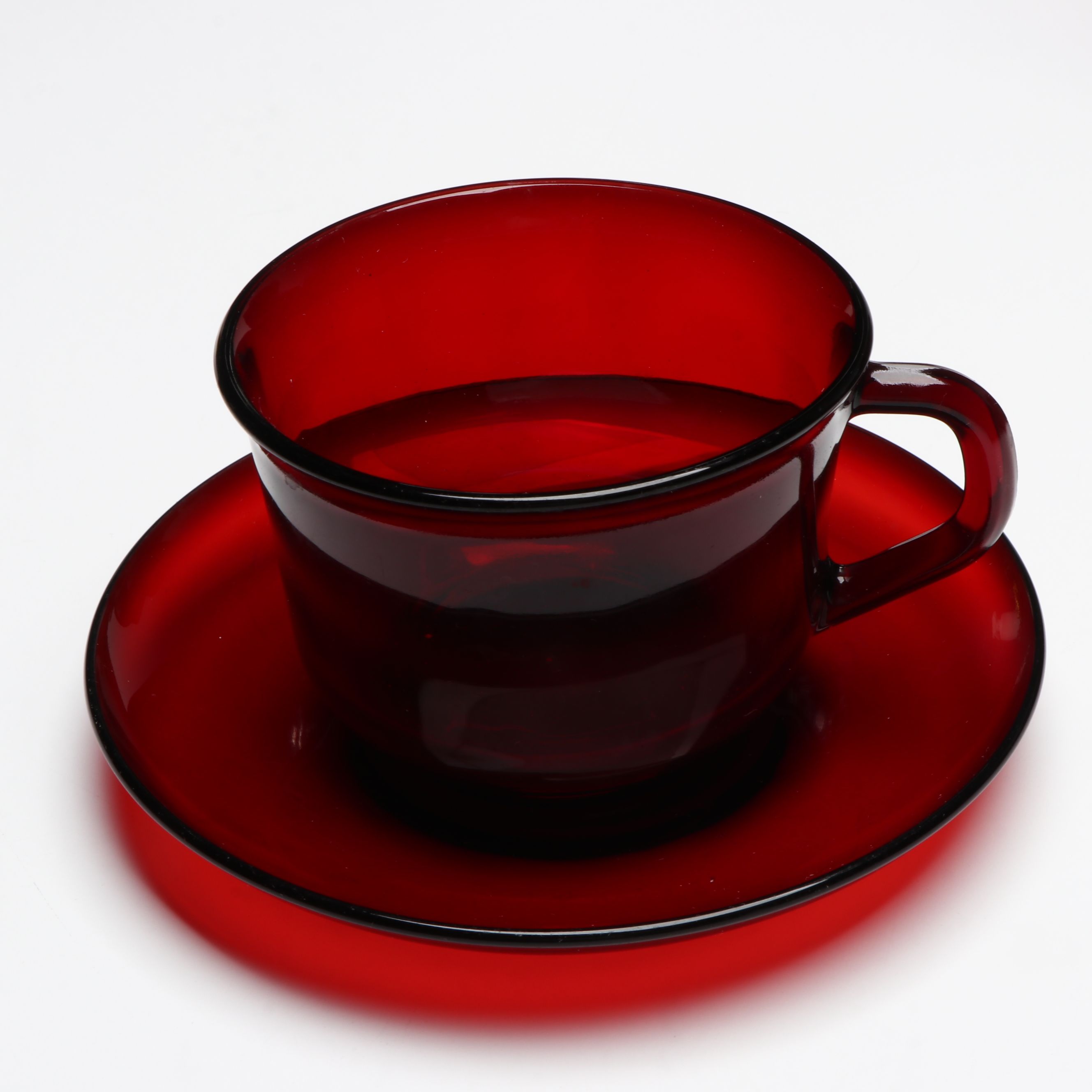 Cristal D'Arques "Ruby Red" Goblets with Other Dinnerware and Table Accessories