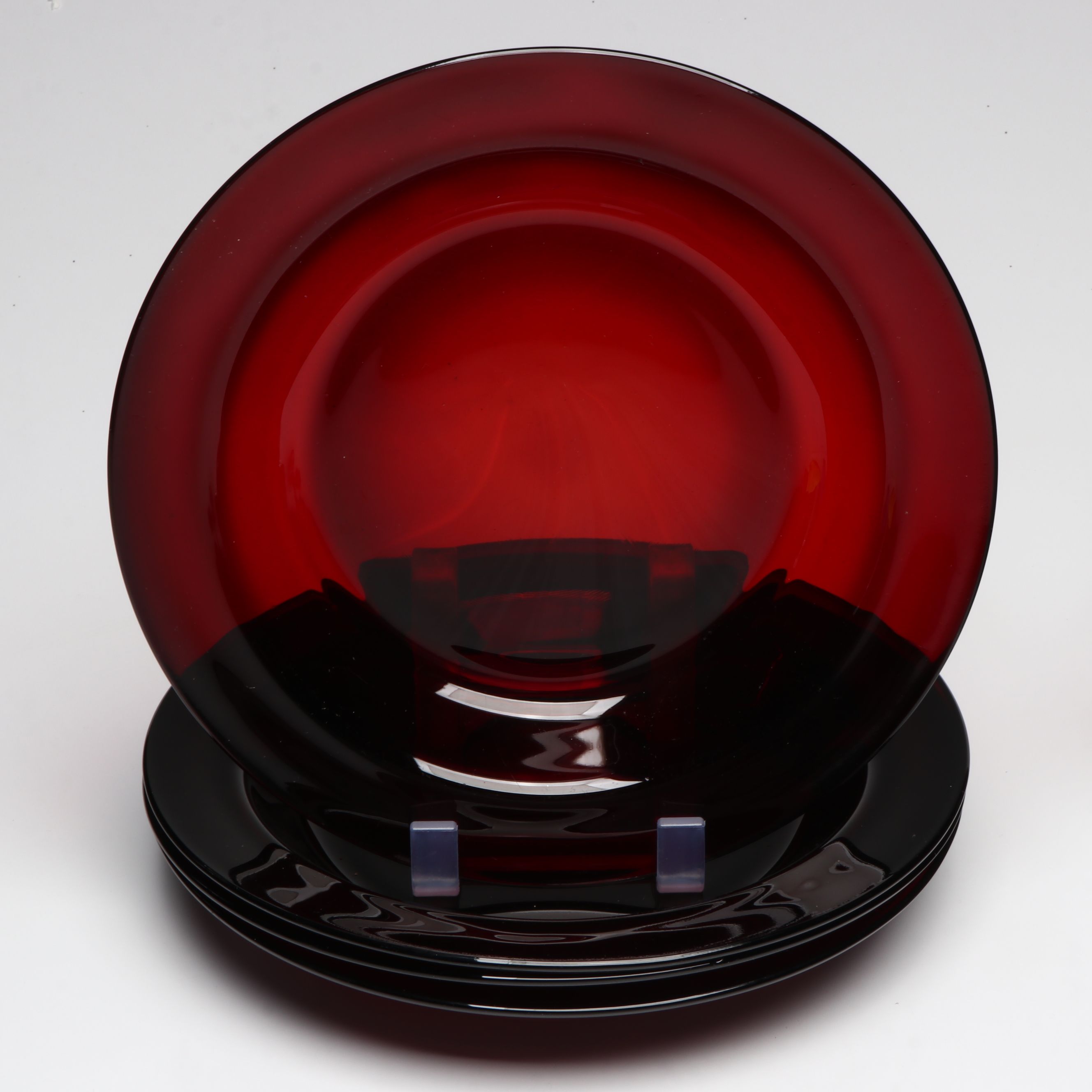 Cristal D'Arques "Ruby Red" Goblets with Other Dinnerware and Table Accessories