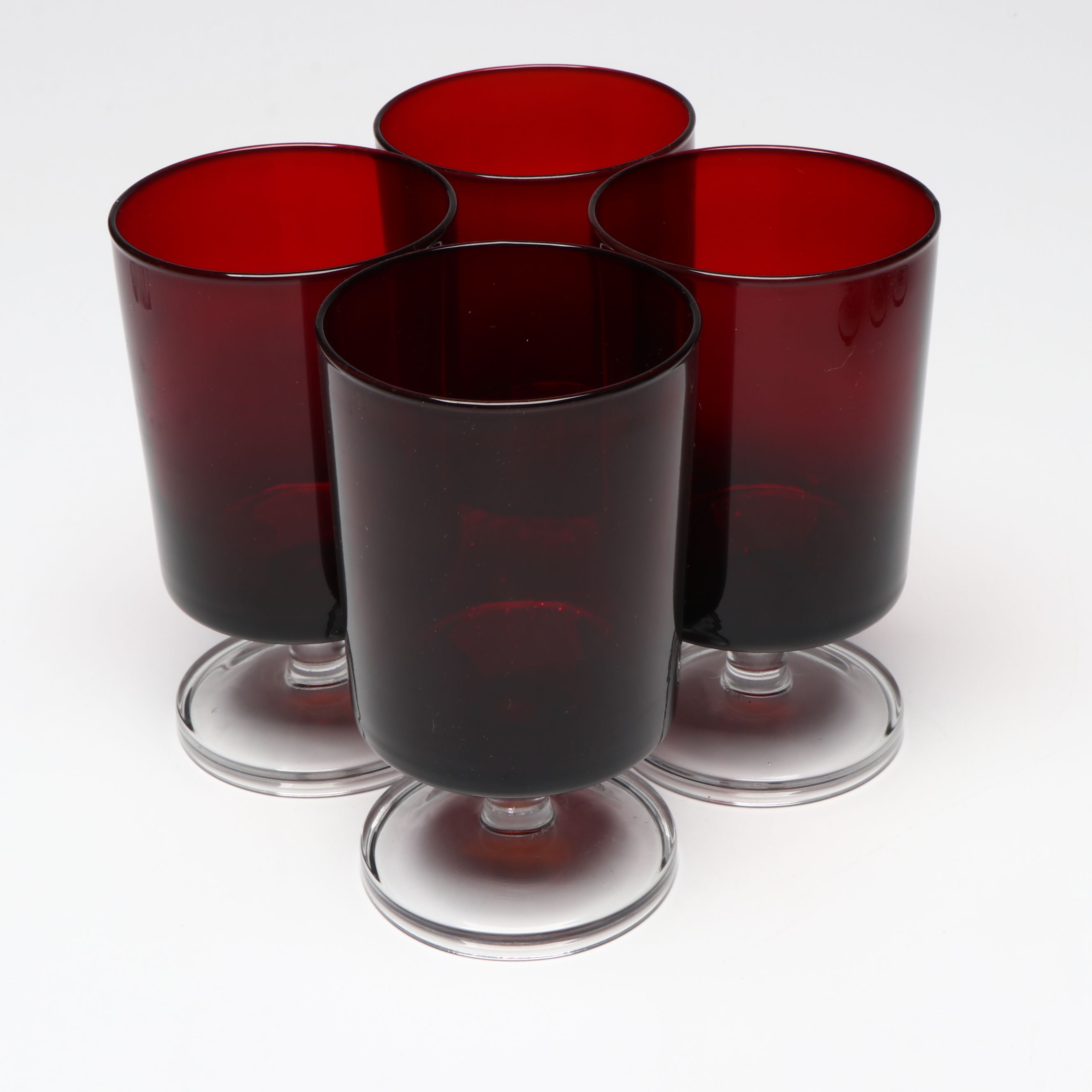 Cristal D'Arques "Ruby Red" Goblets with Other Dinnerware and Table Accessories