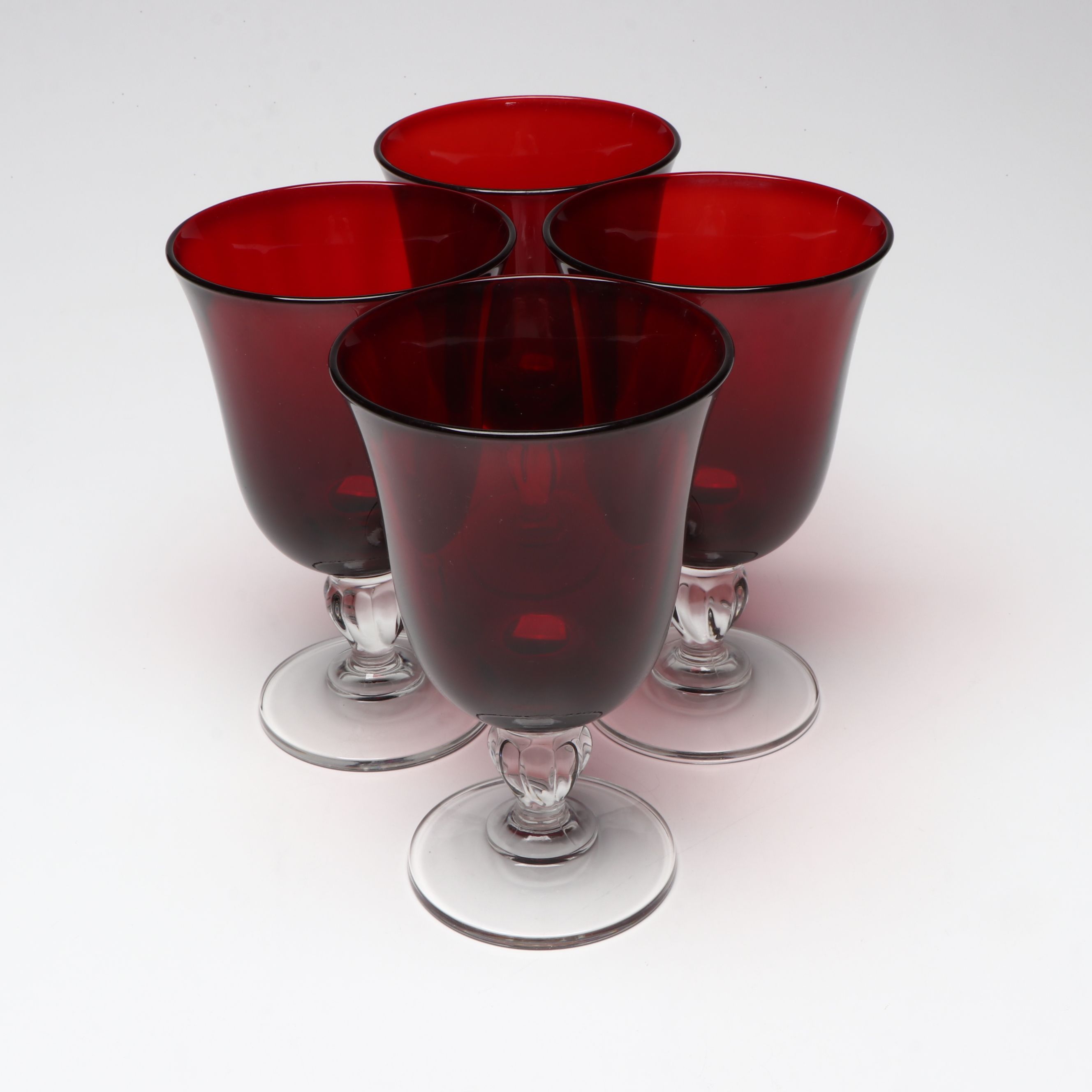 Cristal D'Arques "Ruby Red" Goblets with Other Dinnerware and Table Accessories