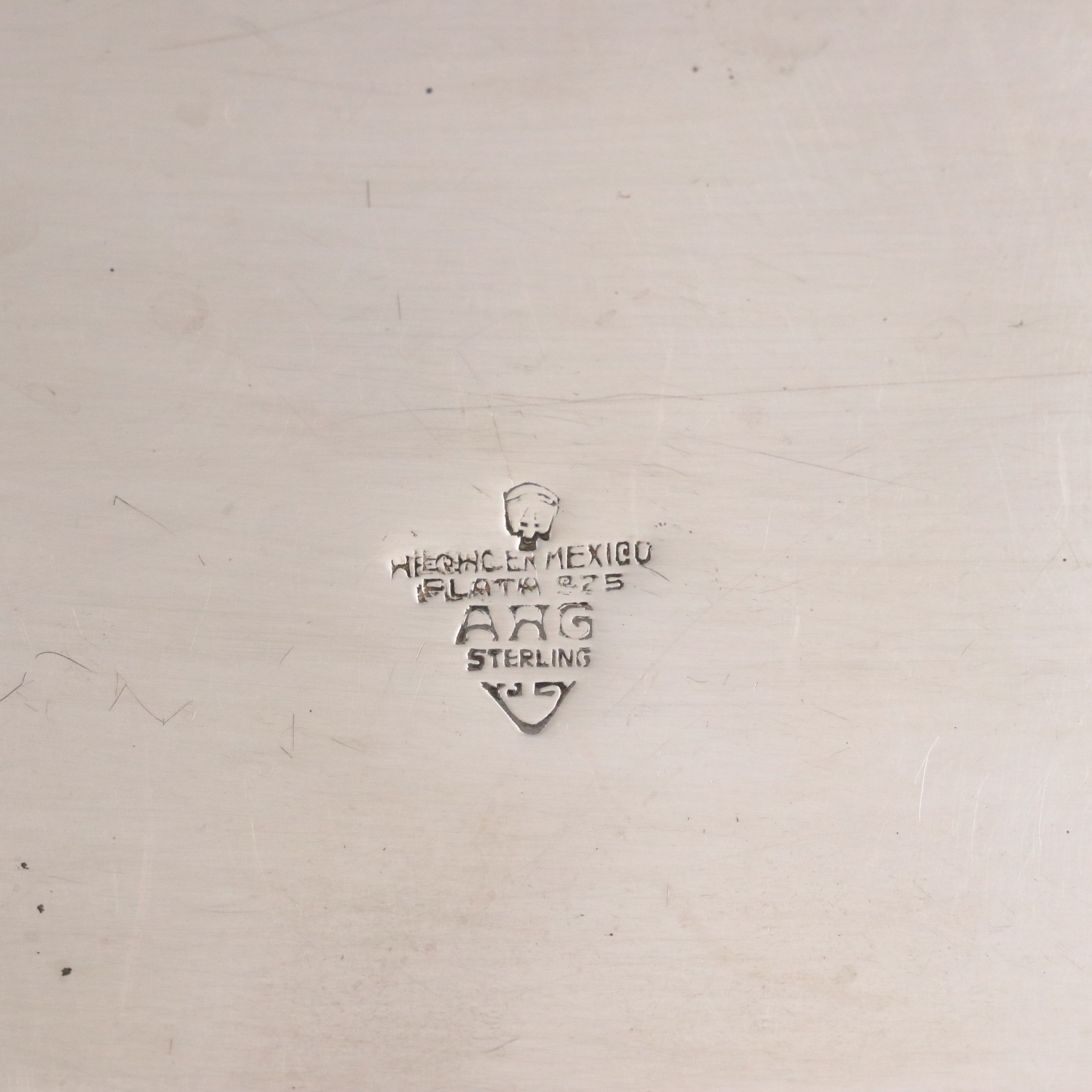 Mexican AWG Sterling Vanity Box, Mid-20th Century