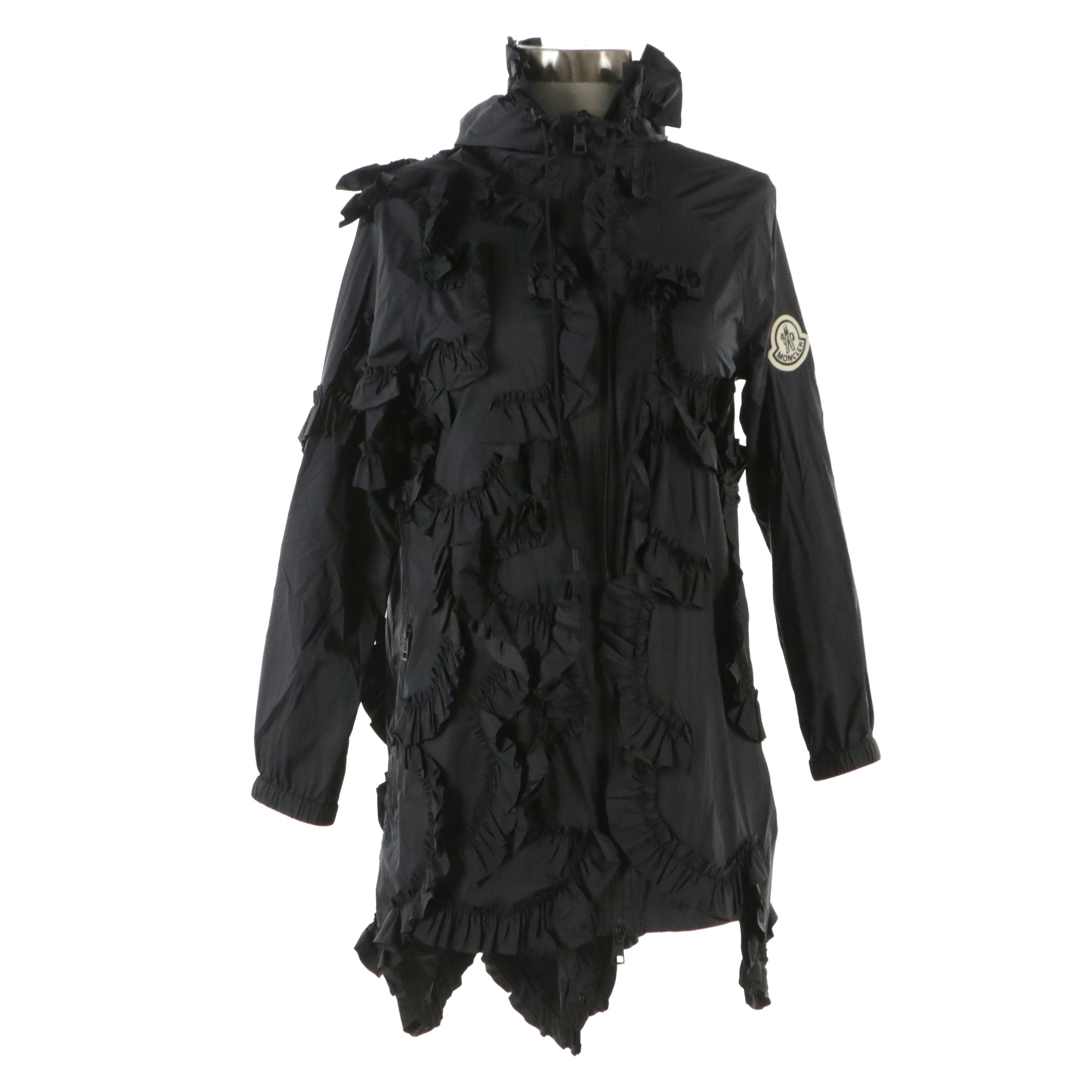 Moncler Genius 4 x Simone Rocha Jasmine Hooded Zip Jacket with Ruffle Detailing