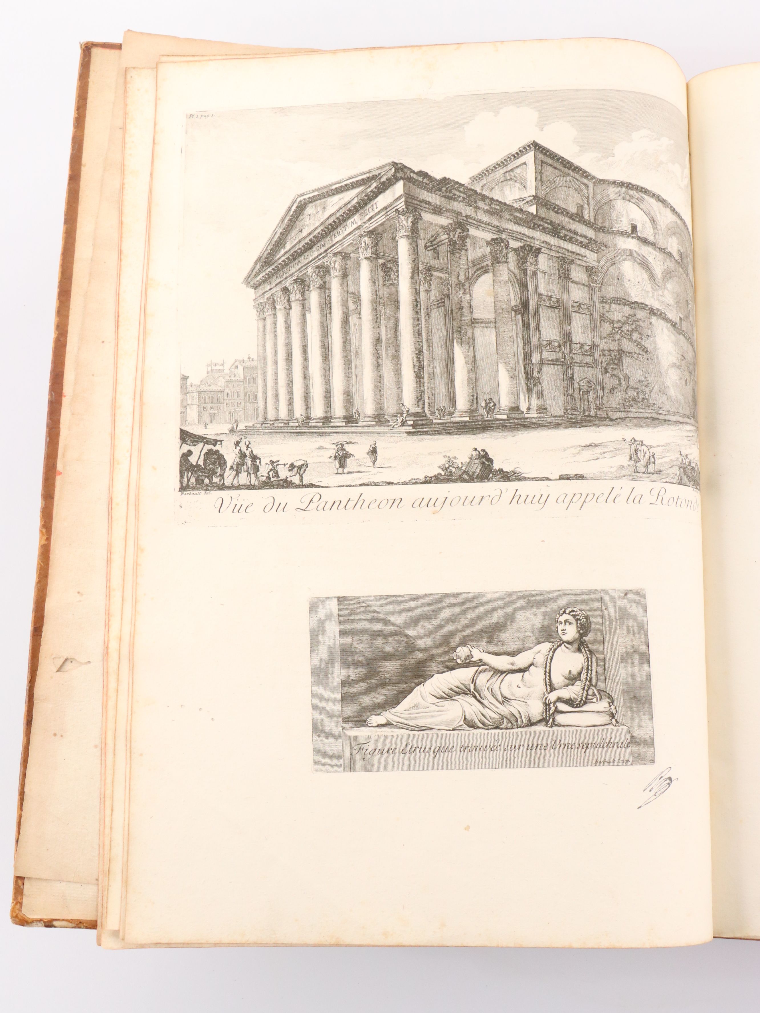 Illustrated "Les plus beaux monuments de Rome ancienne" by Jean Barbault, 1761
