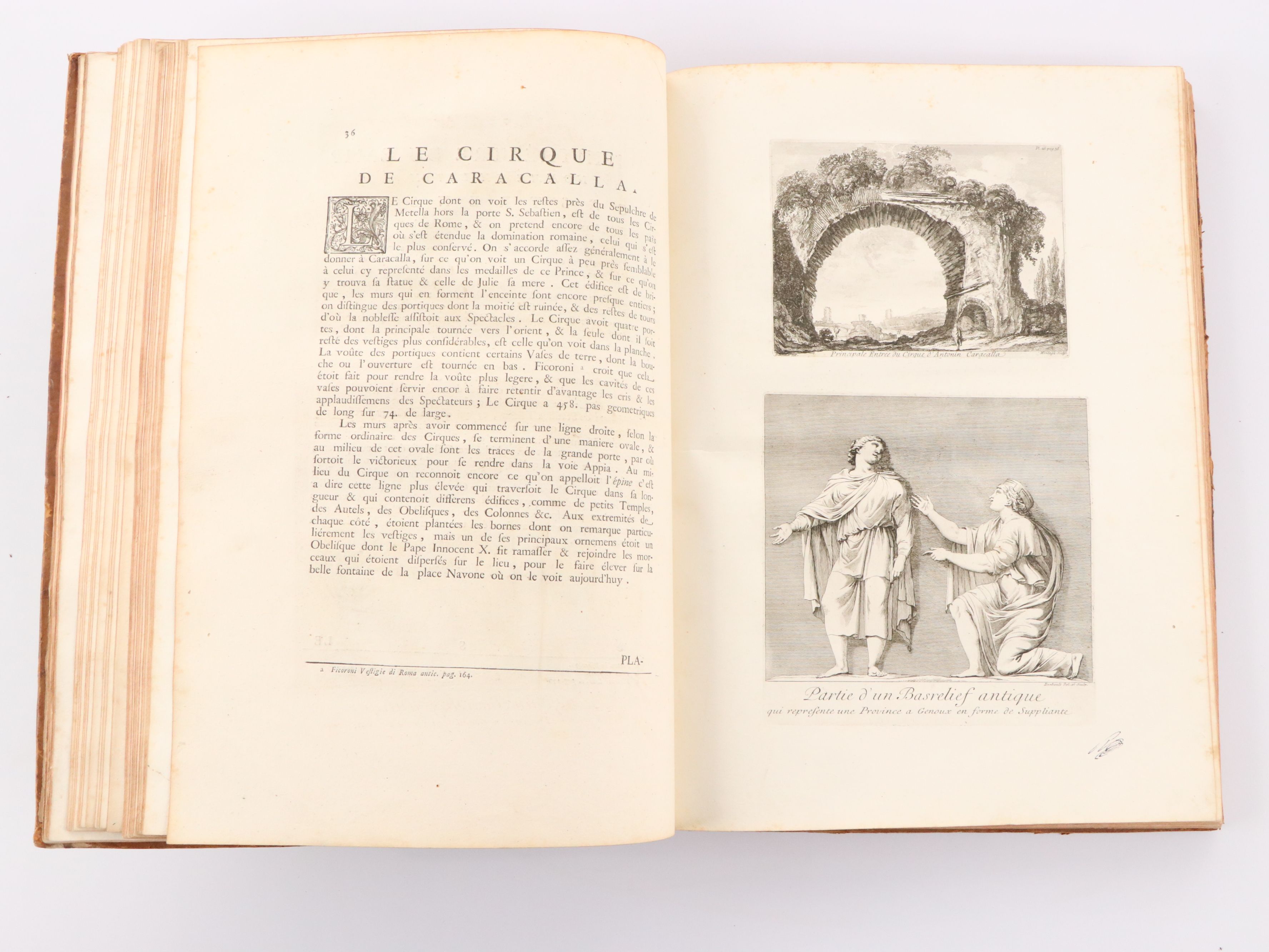 Illustrated "Les plus beaux monuments de Rome ancienne" by Jean Barbault, 1761