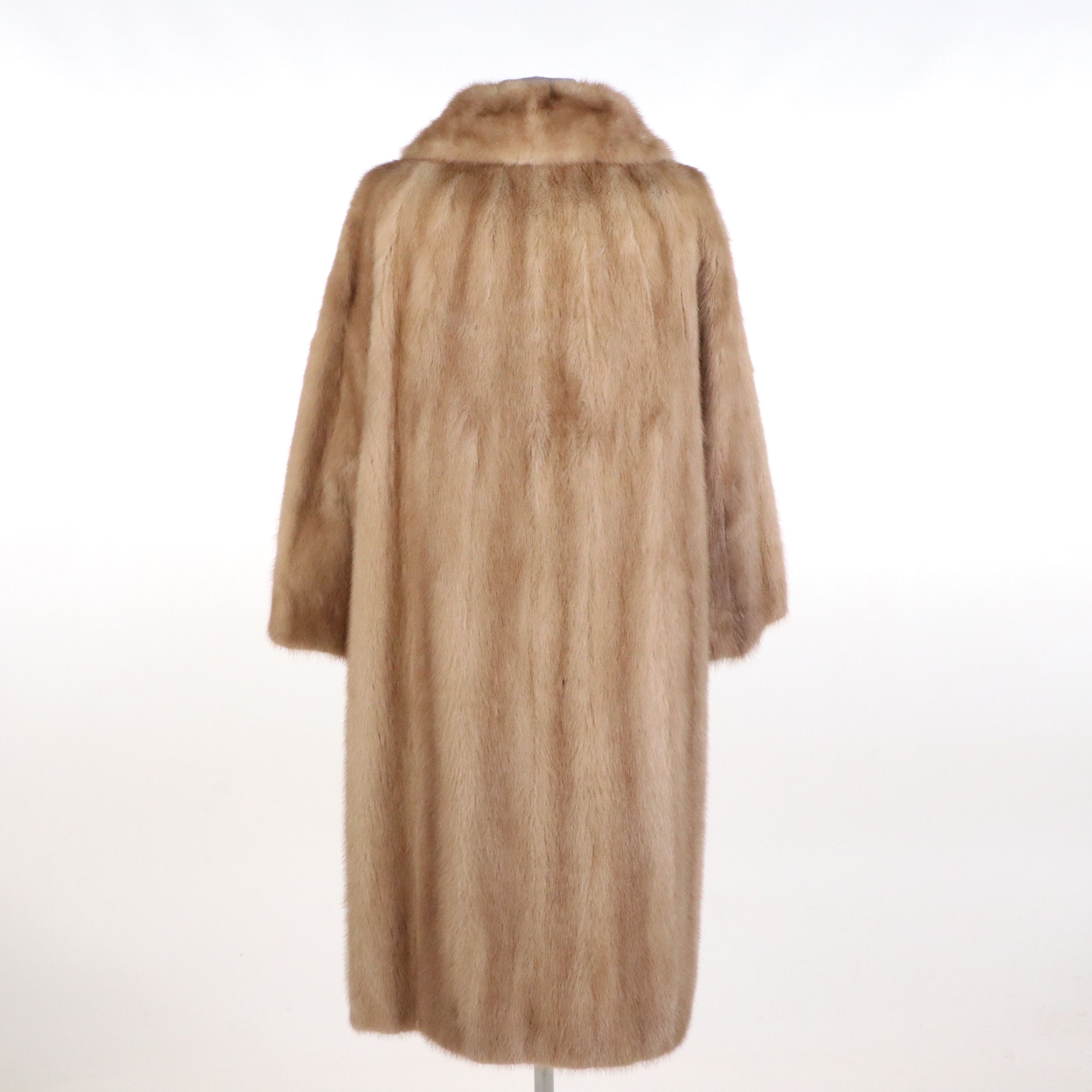 Shillito's Fur Salon Vintage Button Detailed Mink Fur Coat
