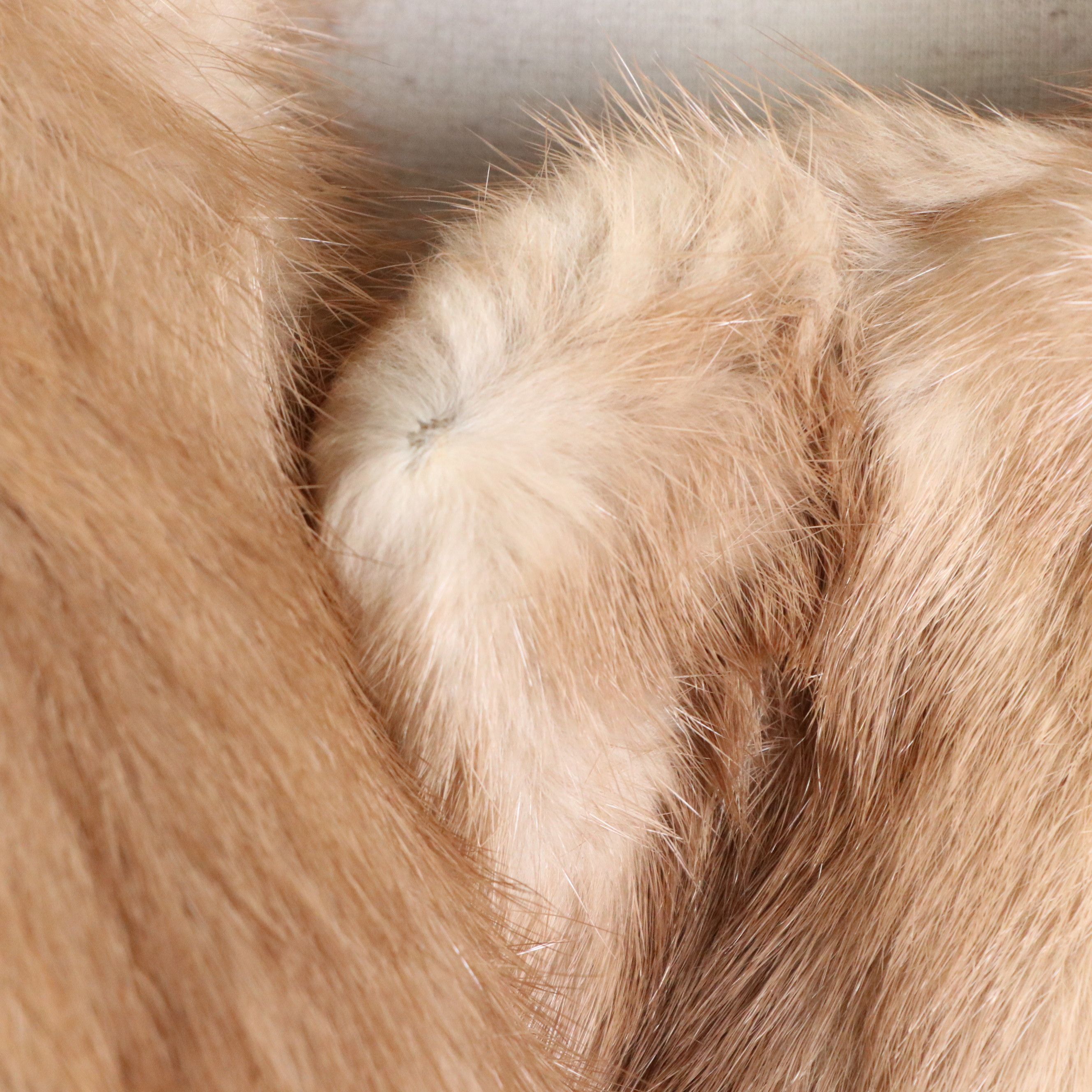 Shillito's Fur Salon Vintage Button Detailed Mink Fur Coat