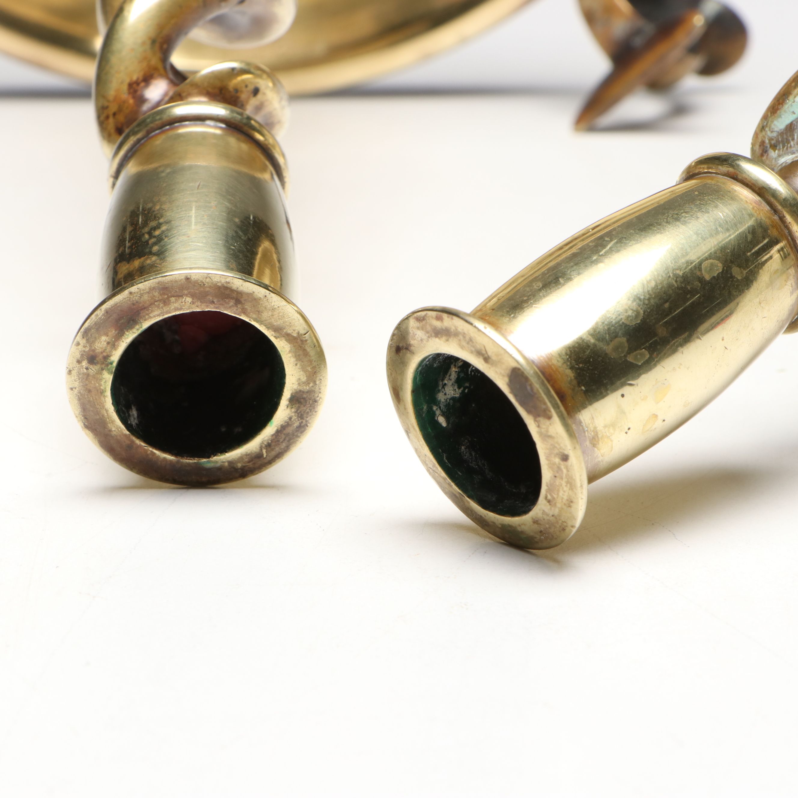 Pair of Brass Barley Twist Chambersticks