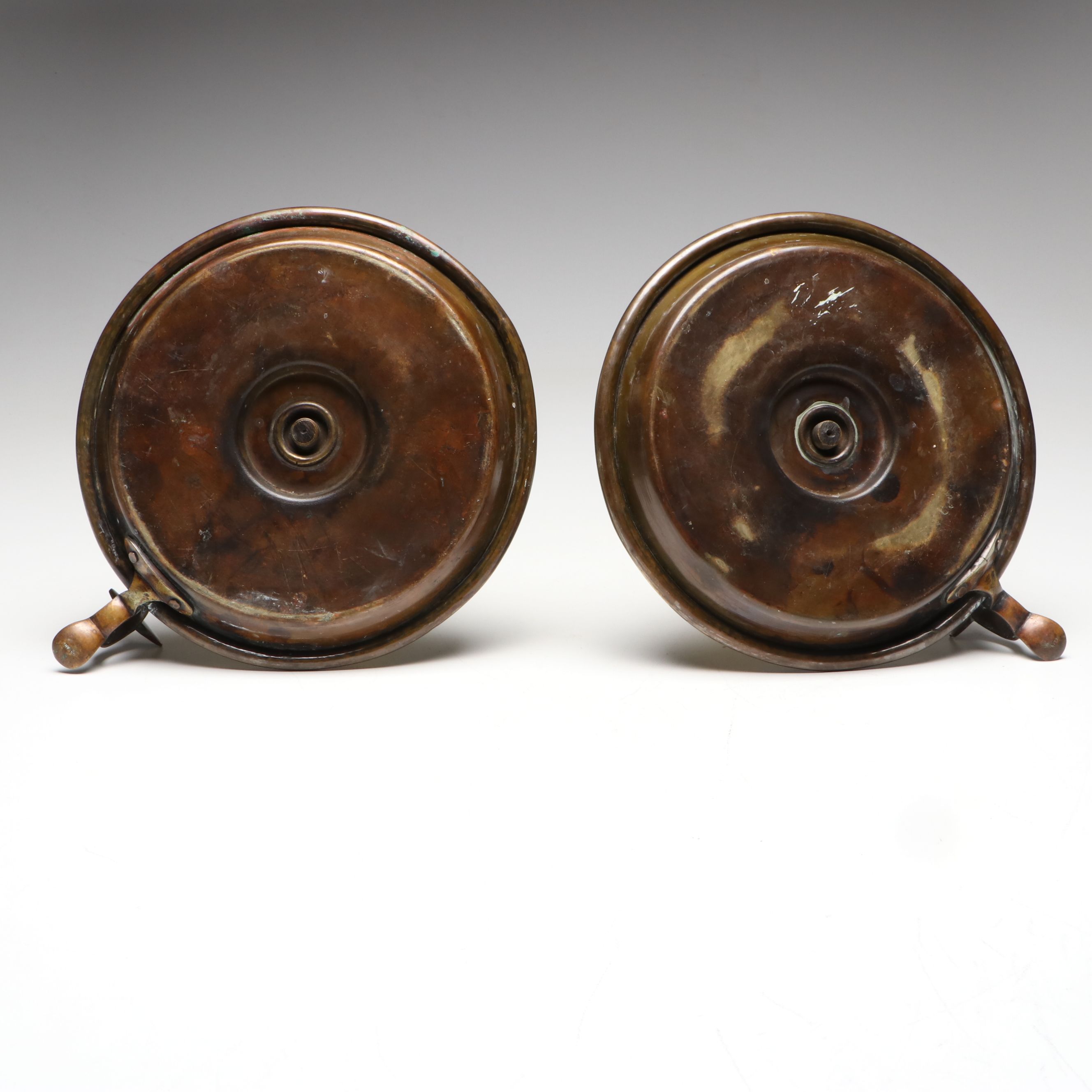 Pair of Brass Barley Twist Chambersticks