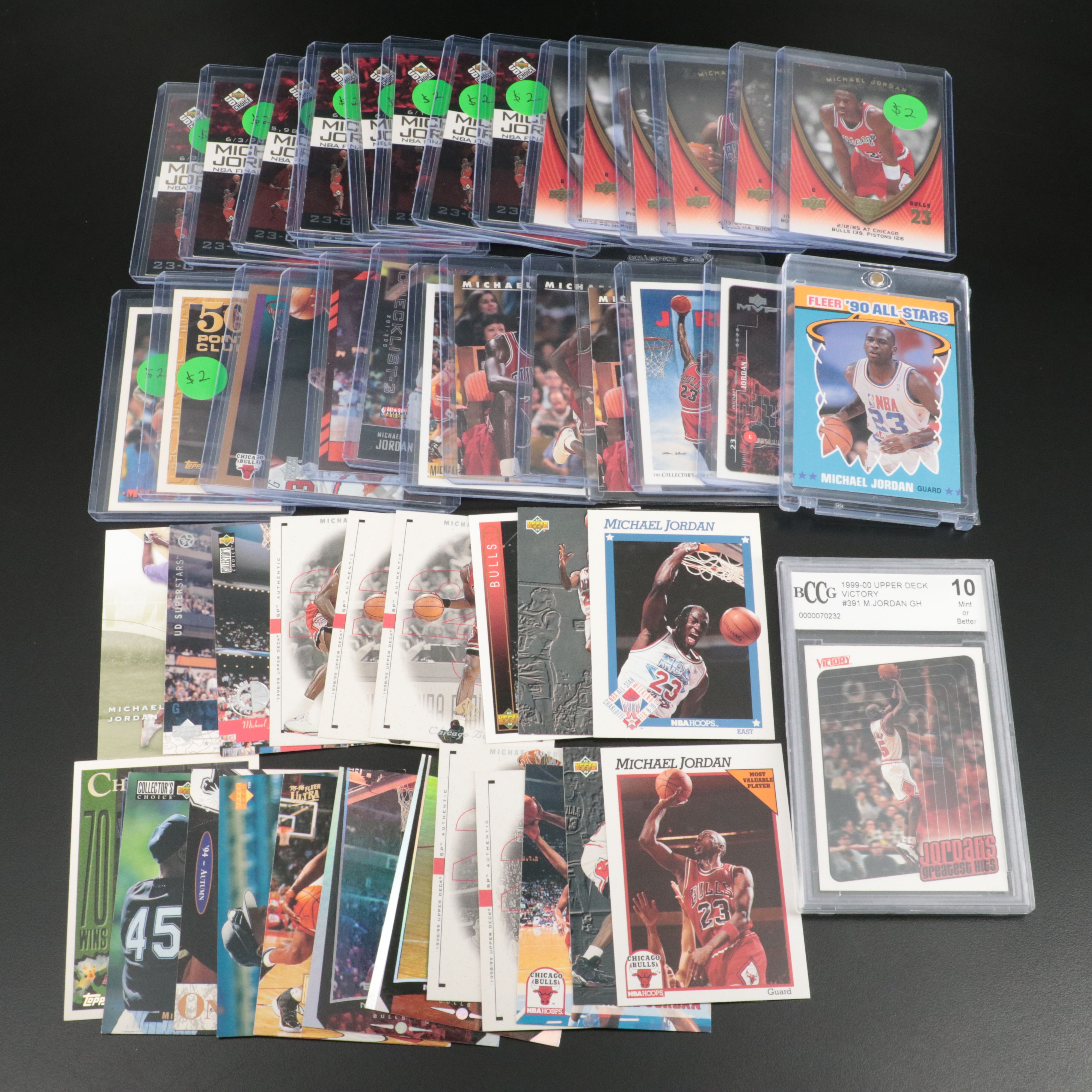 Michael Jordan Basketball Card Collection Featuring BCCG Graded and More