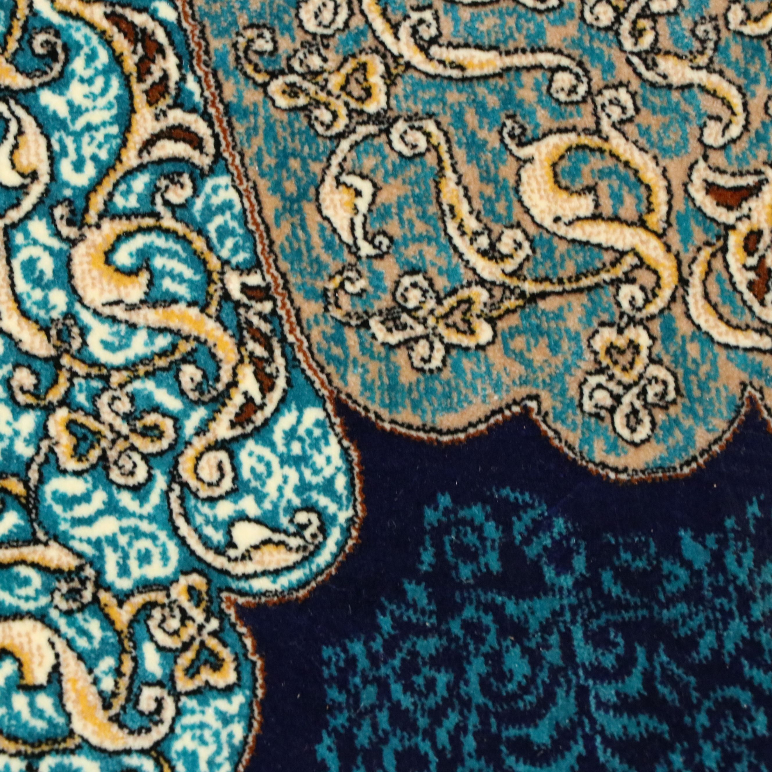 2'8 x 5'2 Machine Made Turkish Qom Style Silk Accent Rug