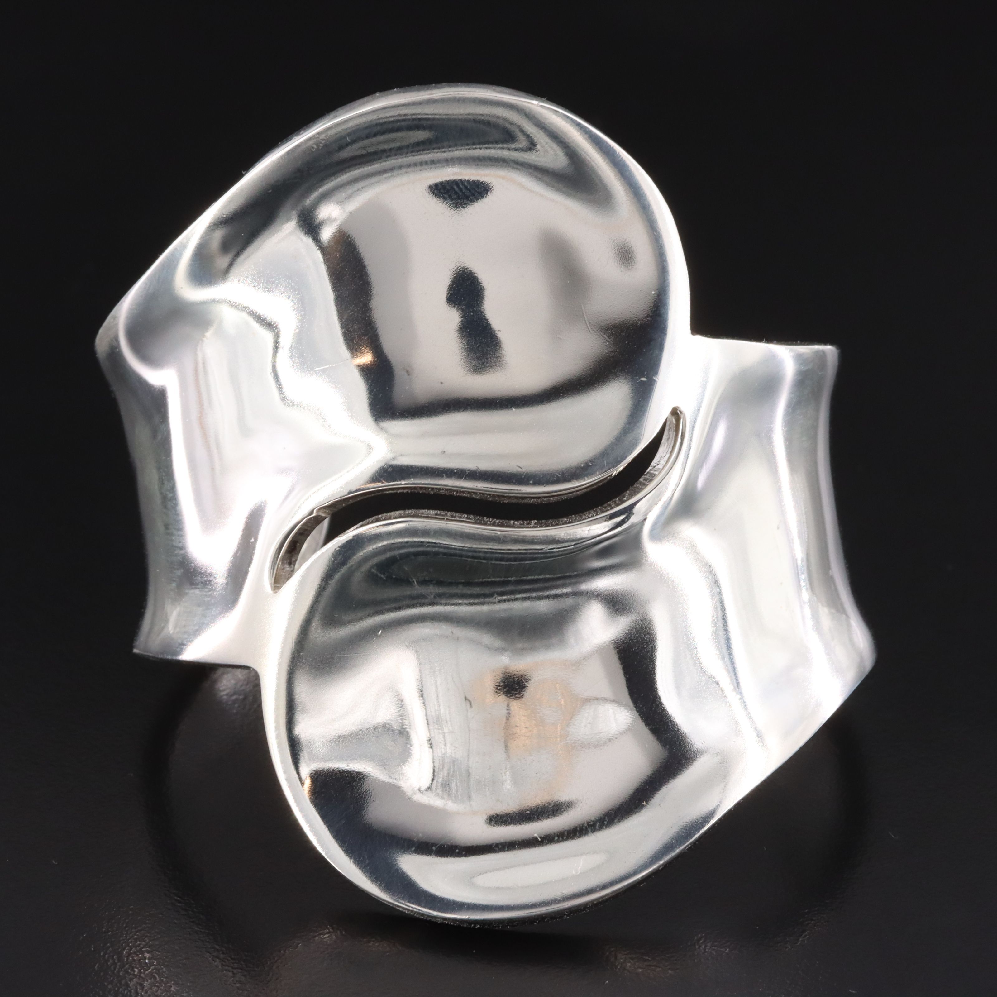 Mexican Sterling Wide Cuff Bracelet