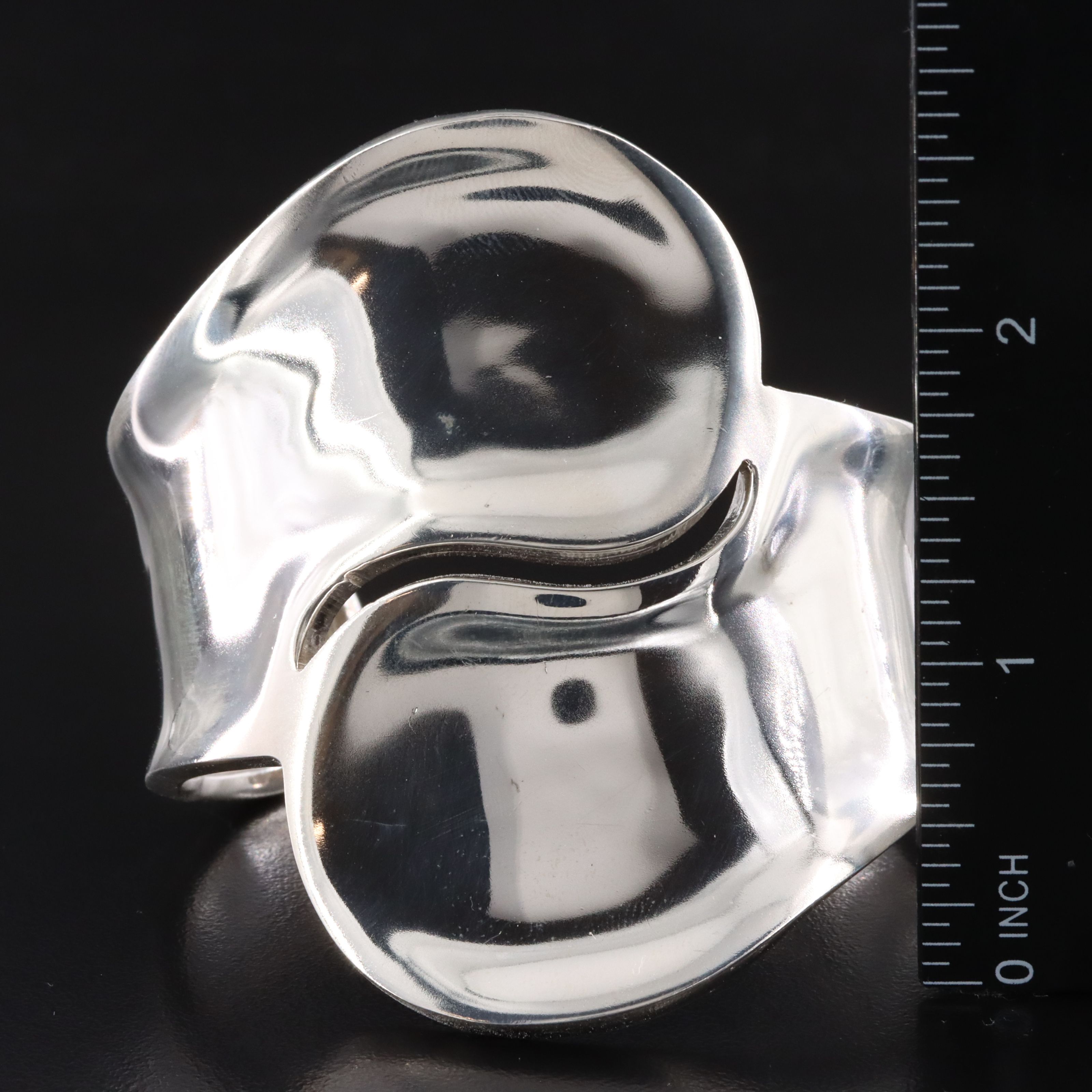 Mexican Sterling Wide Cuff Bracelet