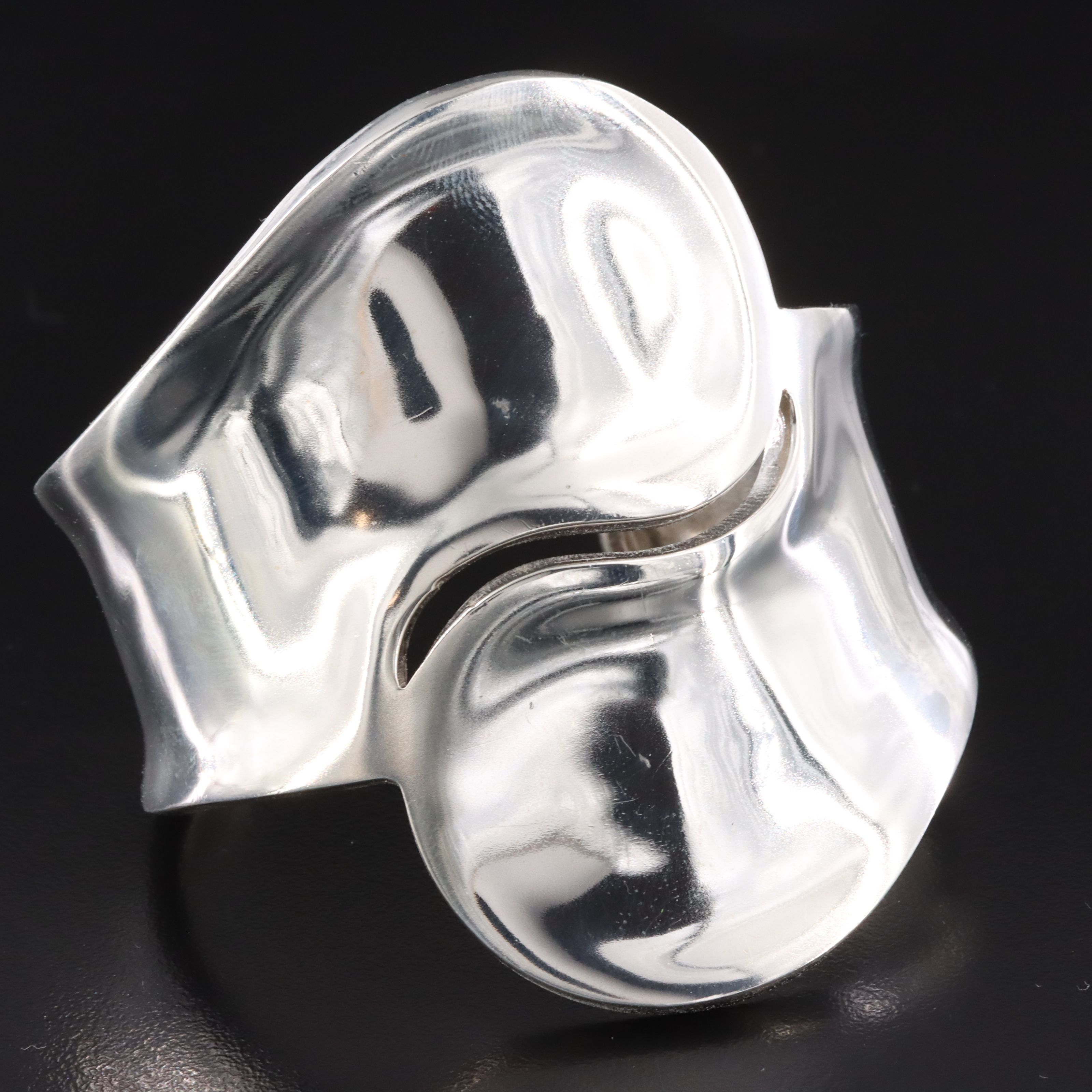 Mexican Sterling Wide Cuff Bracelet