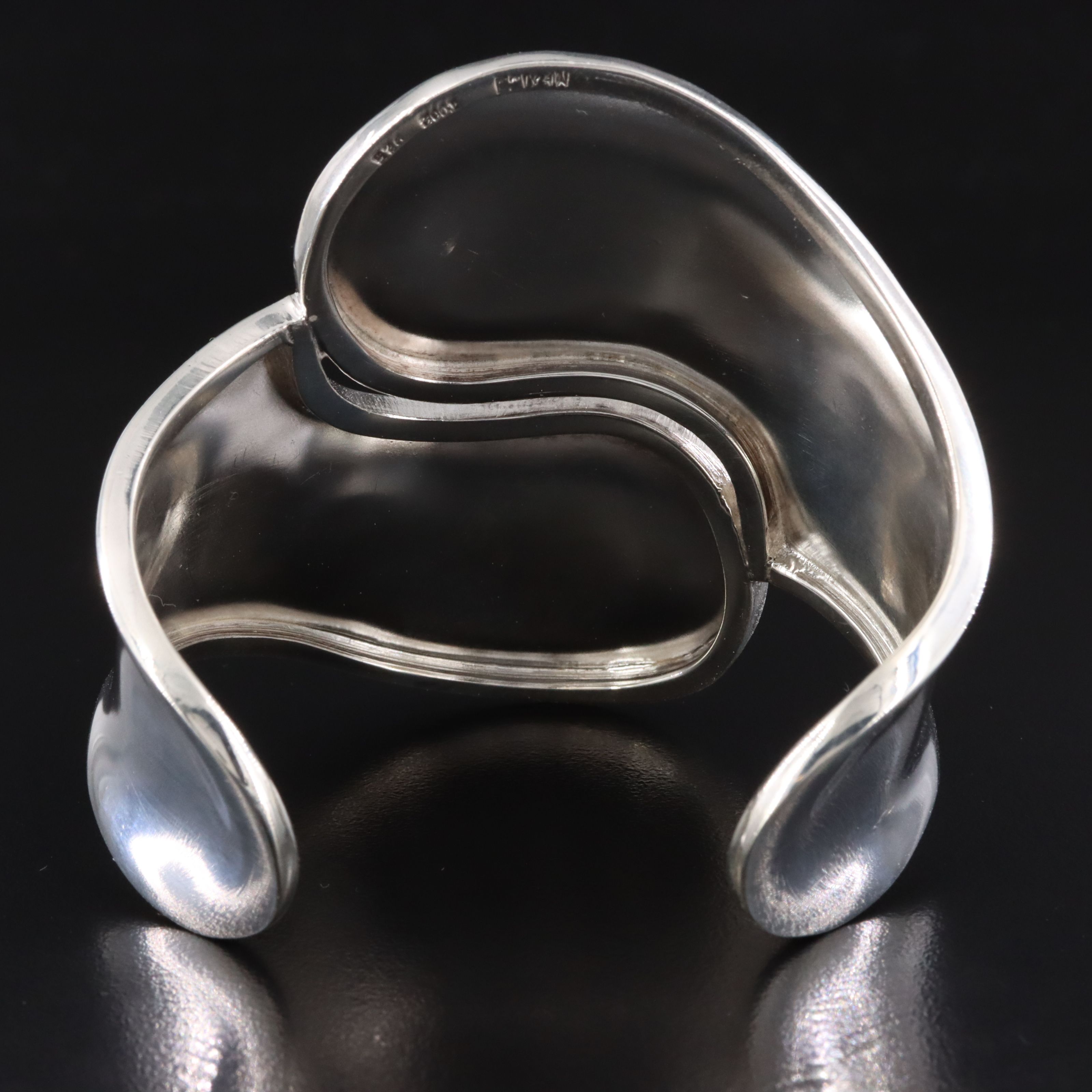 Mexican Sterling Wide Cuff Bracelet