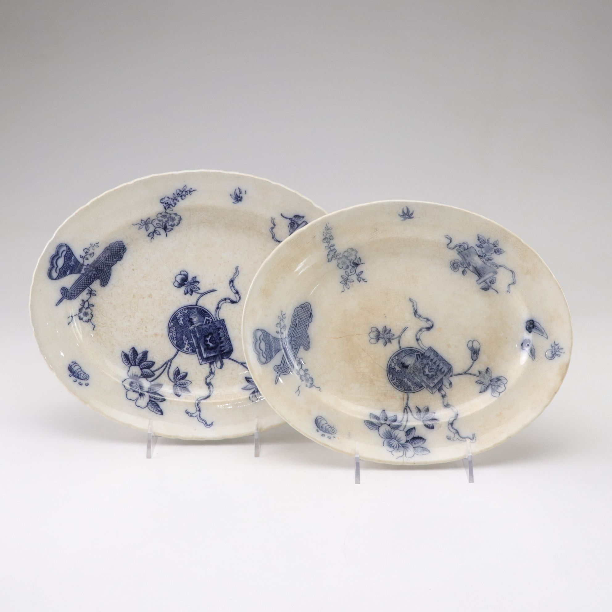 George Jones & Sons "Cuba" Stone China Transferware Plates and Serveware