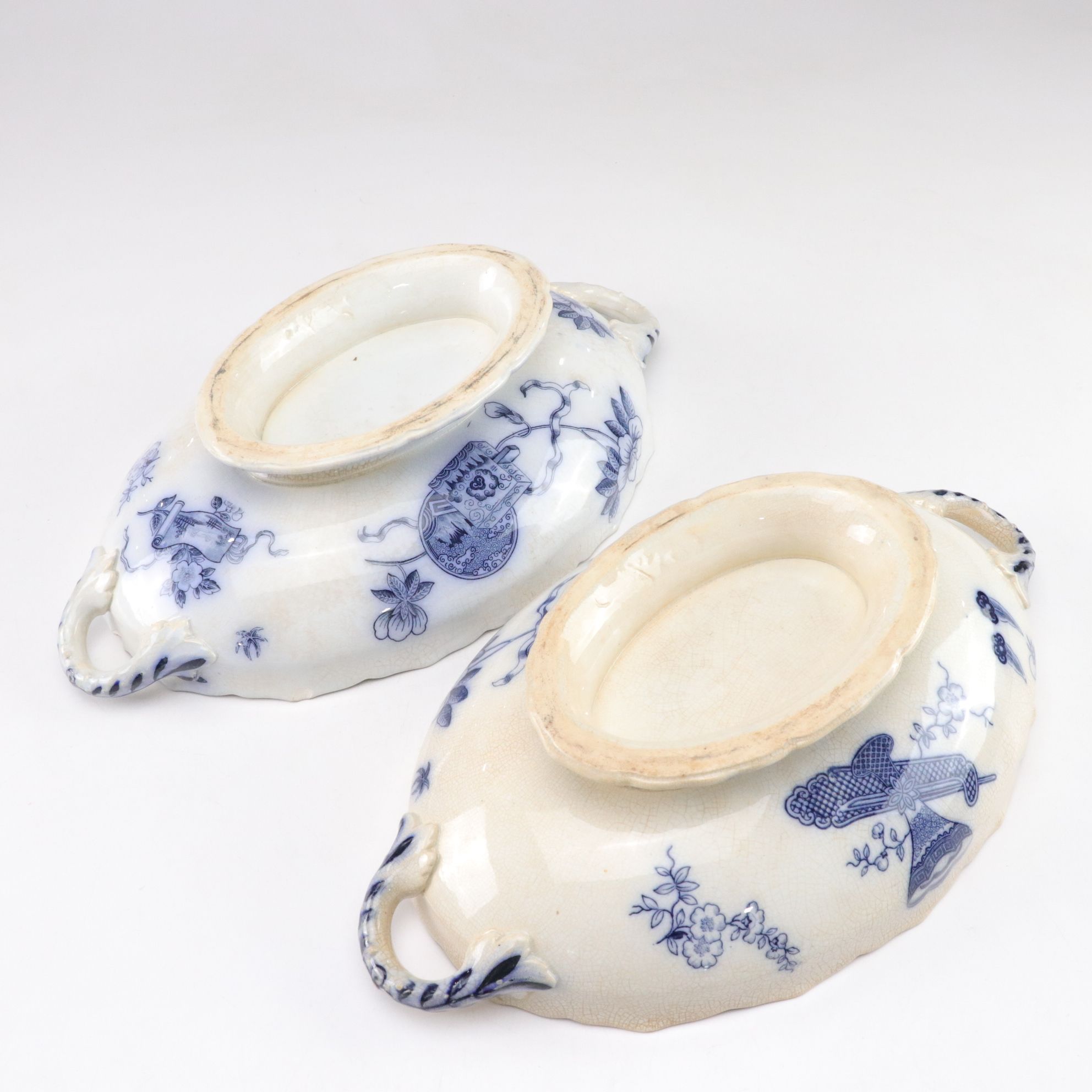 George Jones & Sons "Cuba" Stone China Transferware Plates and Serveware