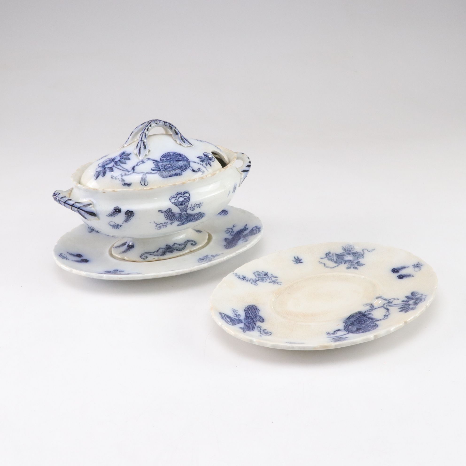 George Jones & Sons "Cuba" Stone China Transferware Plates and Serveware