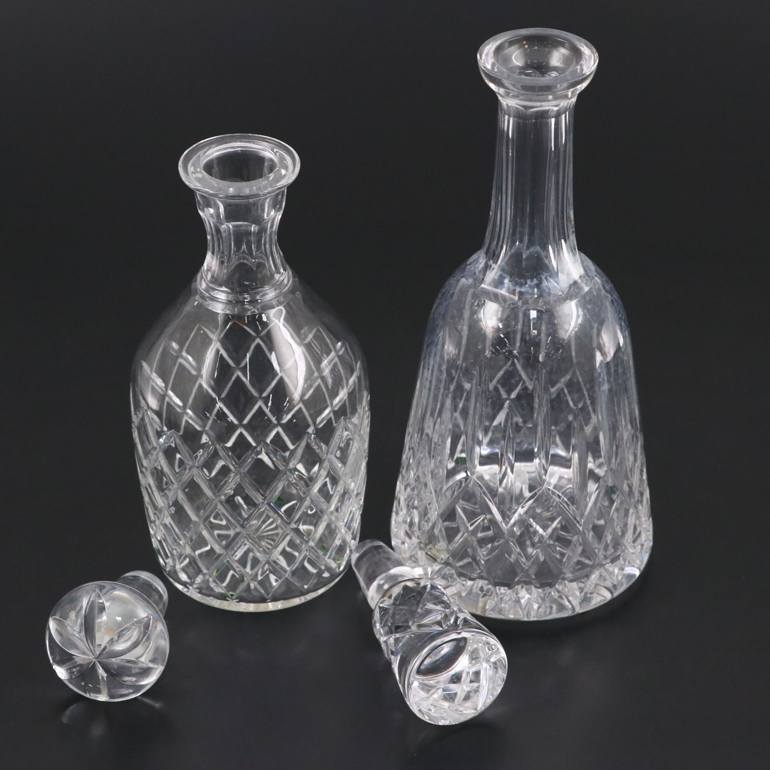 Waterford "Lismore" with Other Decanter and "Glenmore" Wine Glasses and Tray