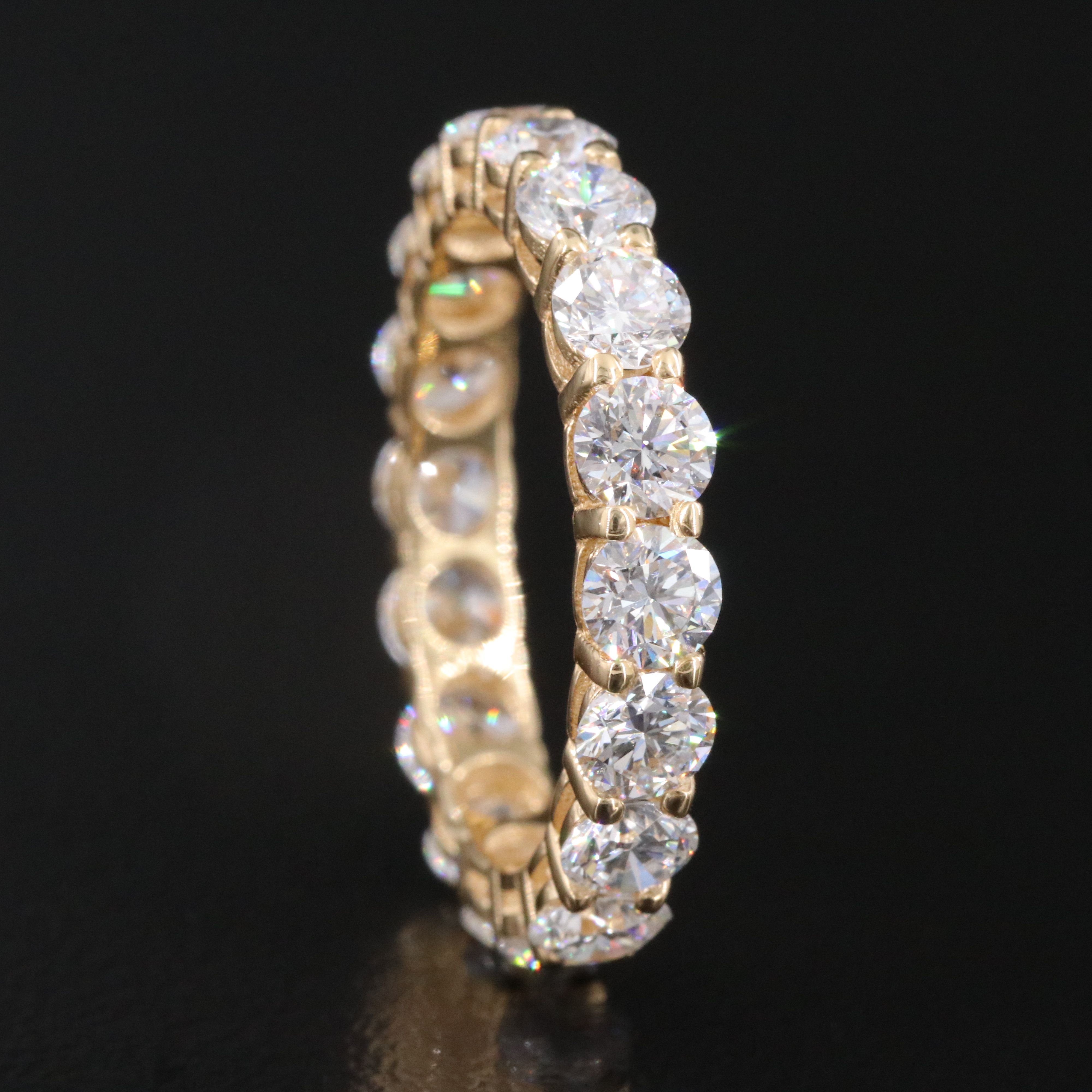 18K 3.22 CTW Lab Grown Diamond Eternity Band with IGI Jewelry Report